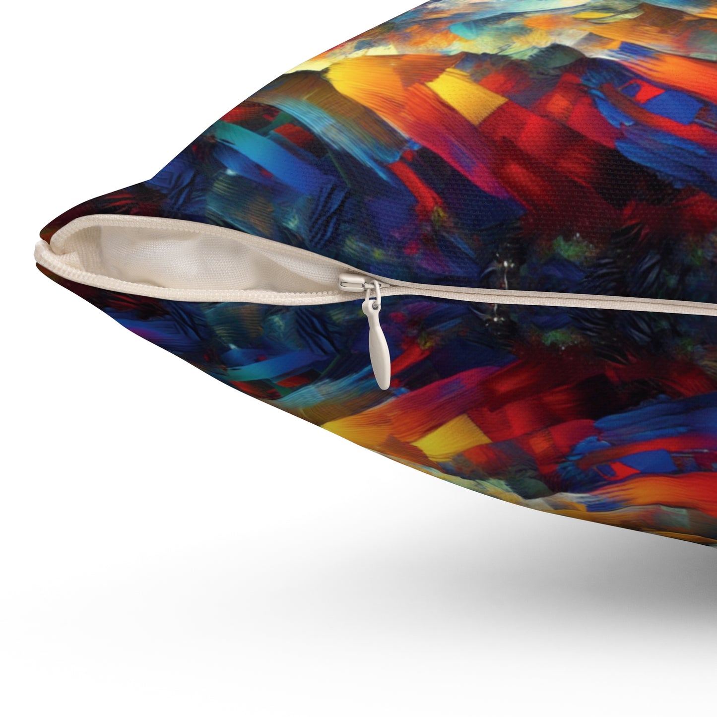 River Otters at Sunset - Spun Polyester Pillow