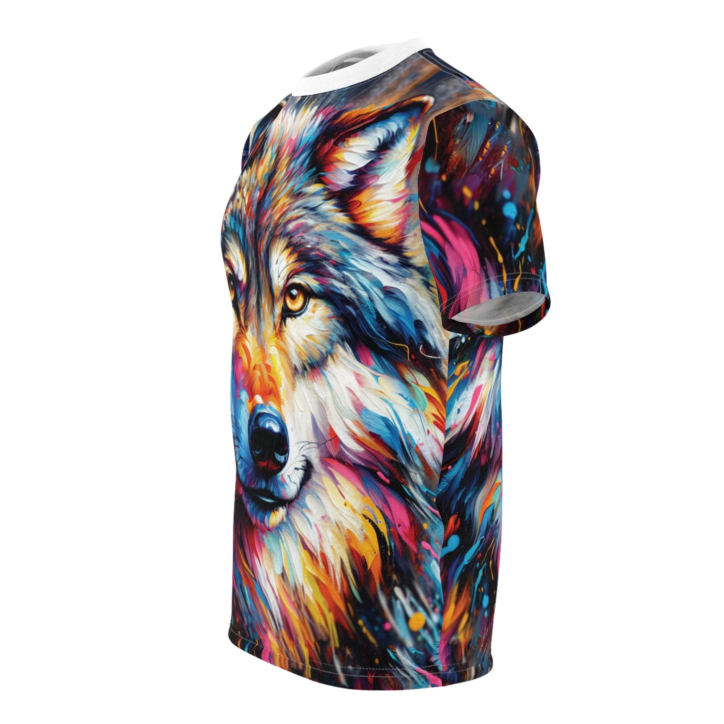 Wolf Portrait Unisex Cut & Sew All Over Print Tee