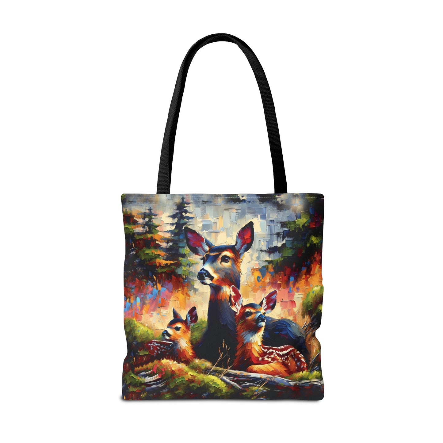 Black Tail Doe with Fawns - Tote Bag