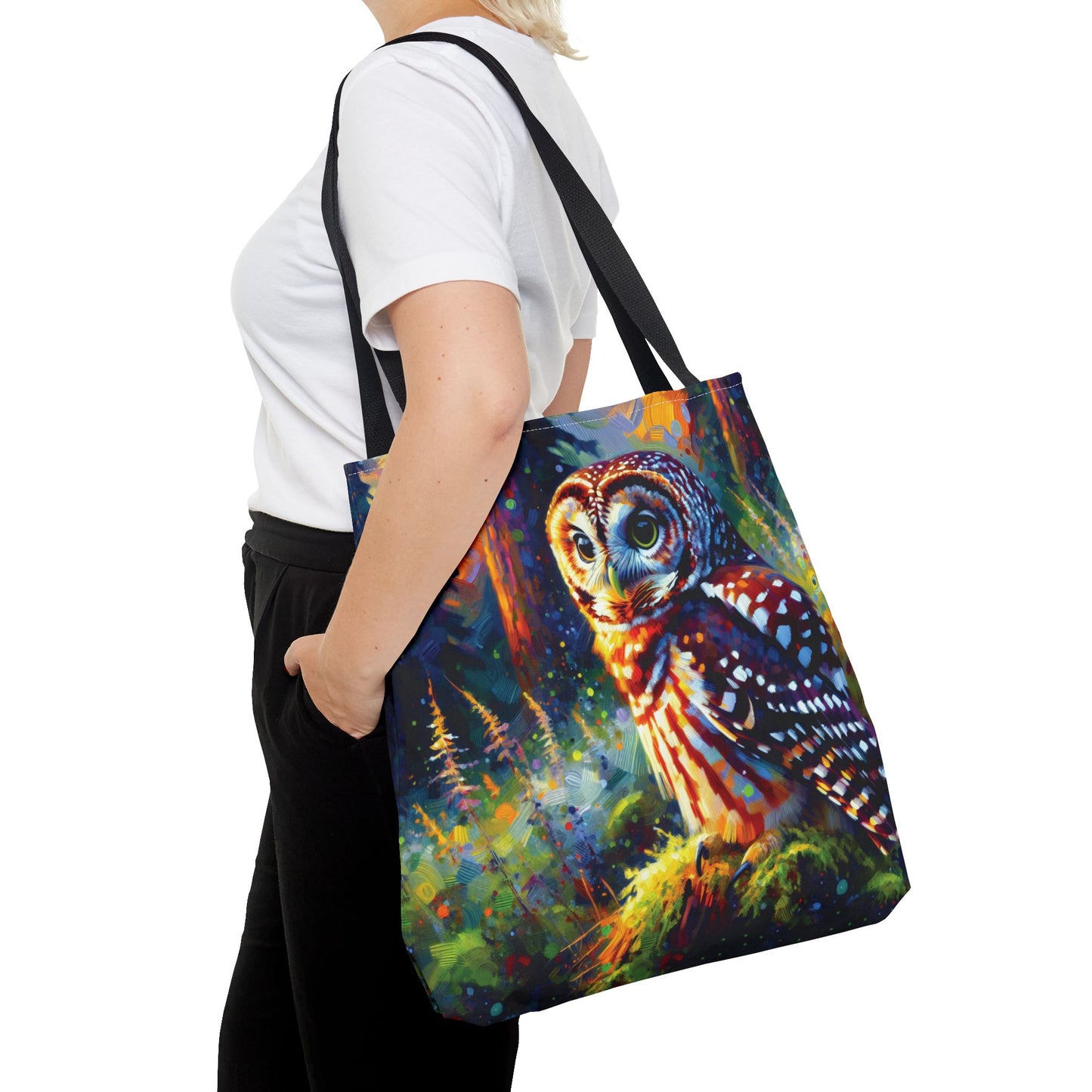 Barred Owl at Sunset Tote Bag