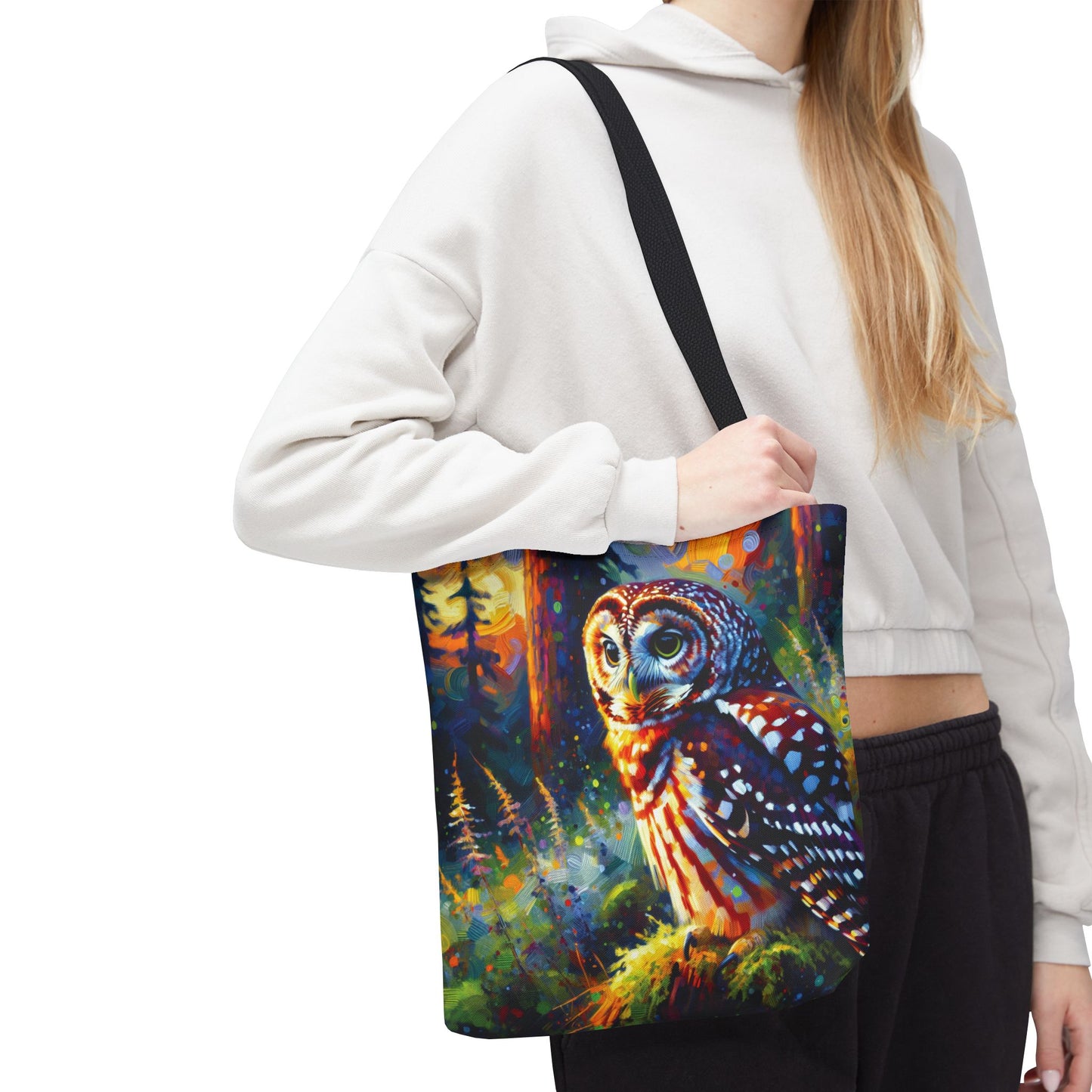 Barred Owl at Sunset Tote Bag