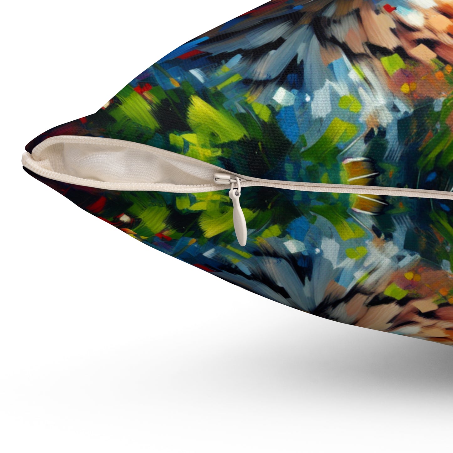 Lake Crescent Cougar - Square Throw Pillows