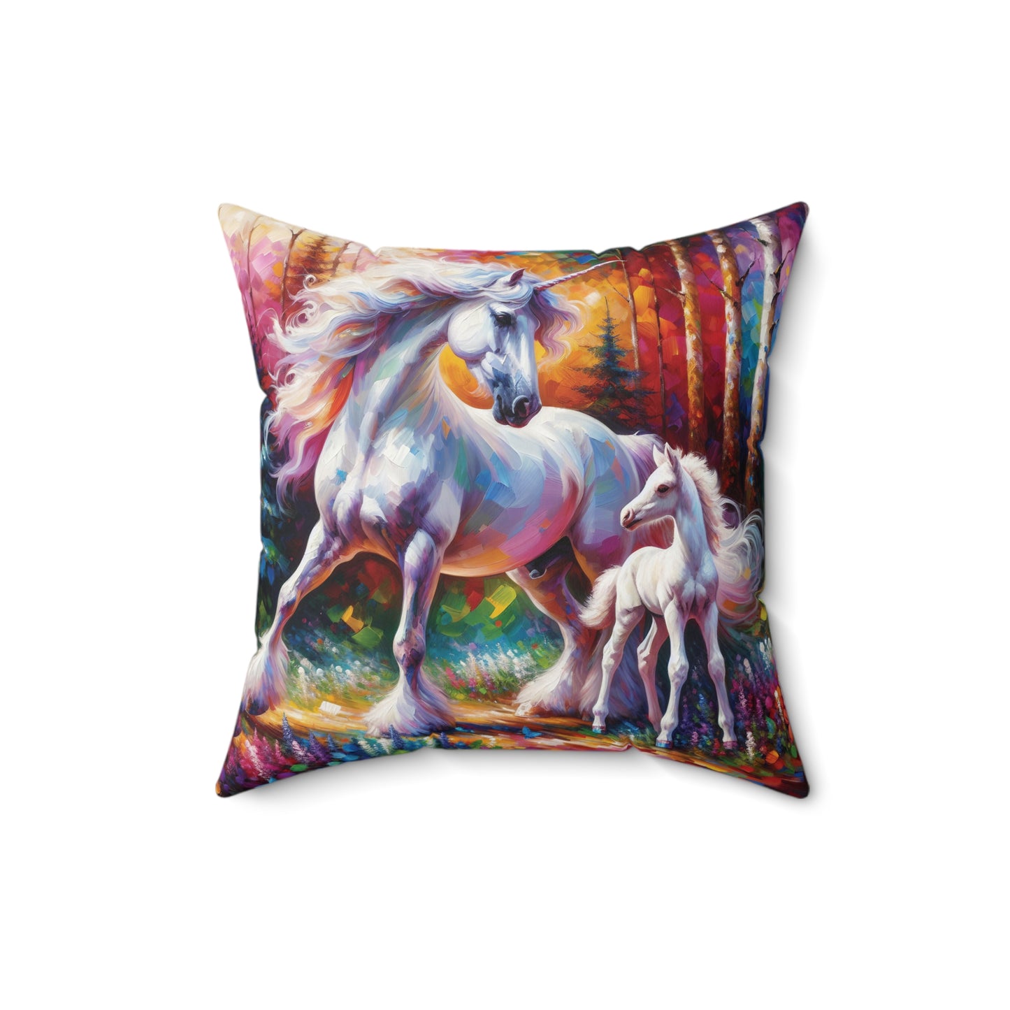 Unicorn Dad - Square Throw Pillows