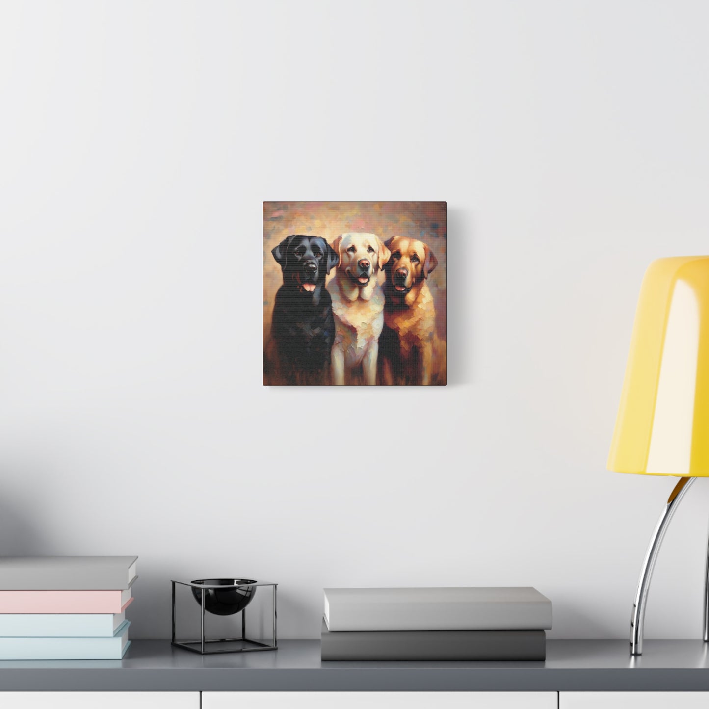 Canvas Print Labrador Retriever Trio Impressionist Style Art