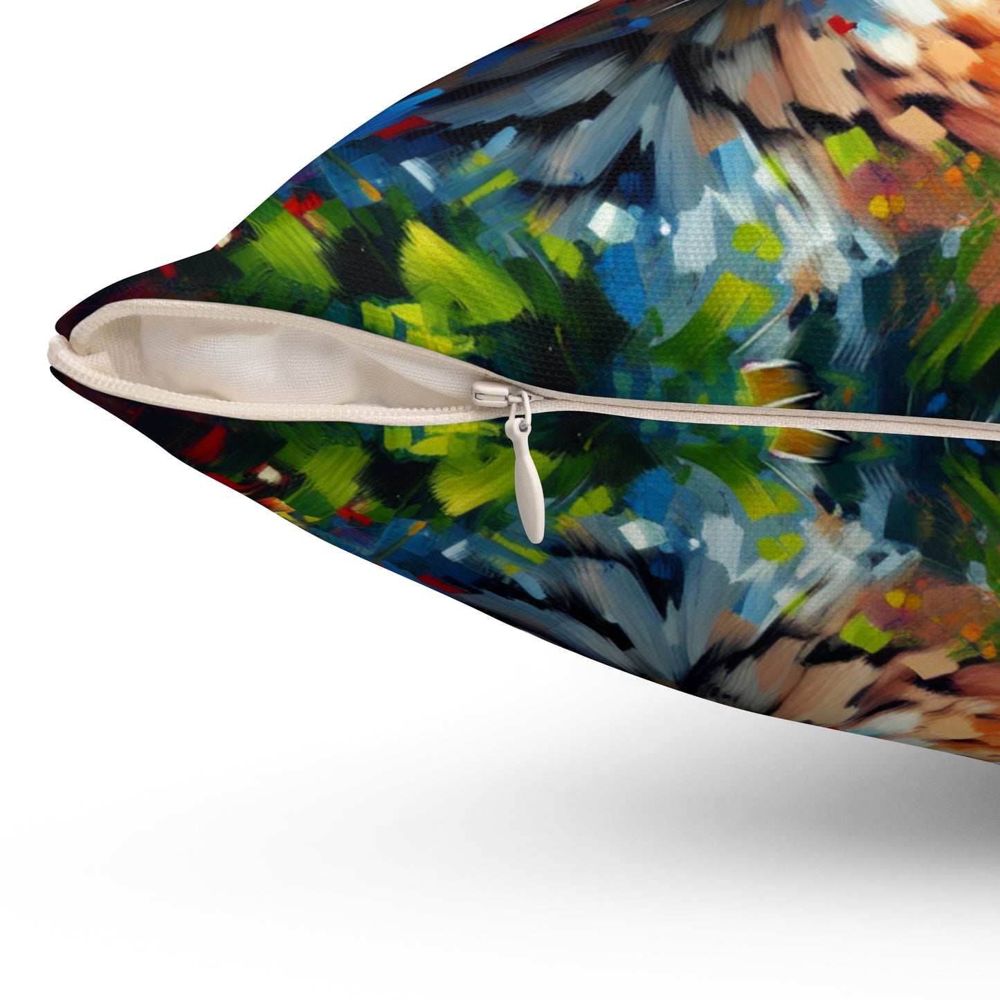 Lake Crescent Cougar - Square Throw Pillows