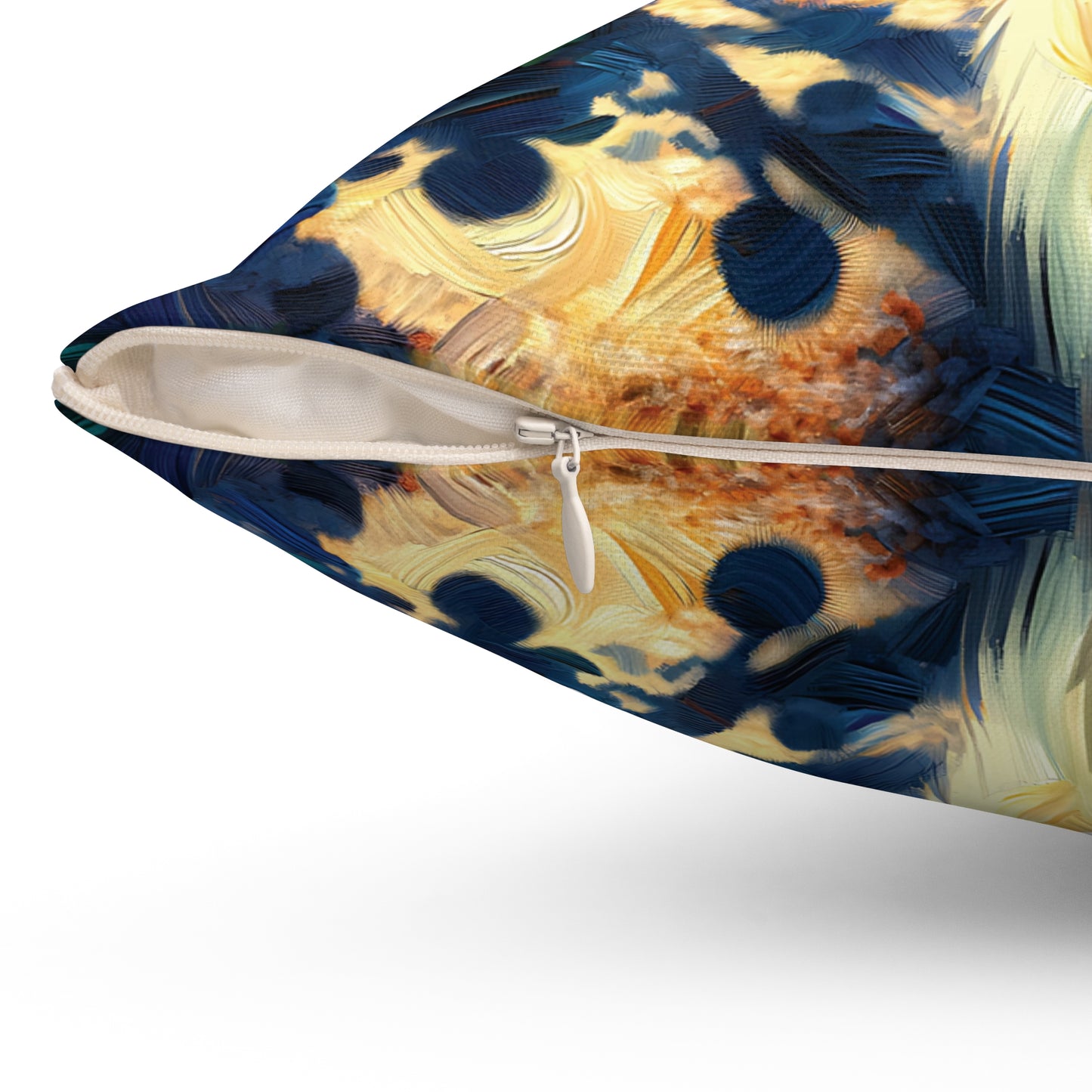 Australian Shepherd on Garden Path - Square Throw Pillows