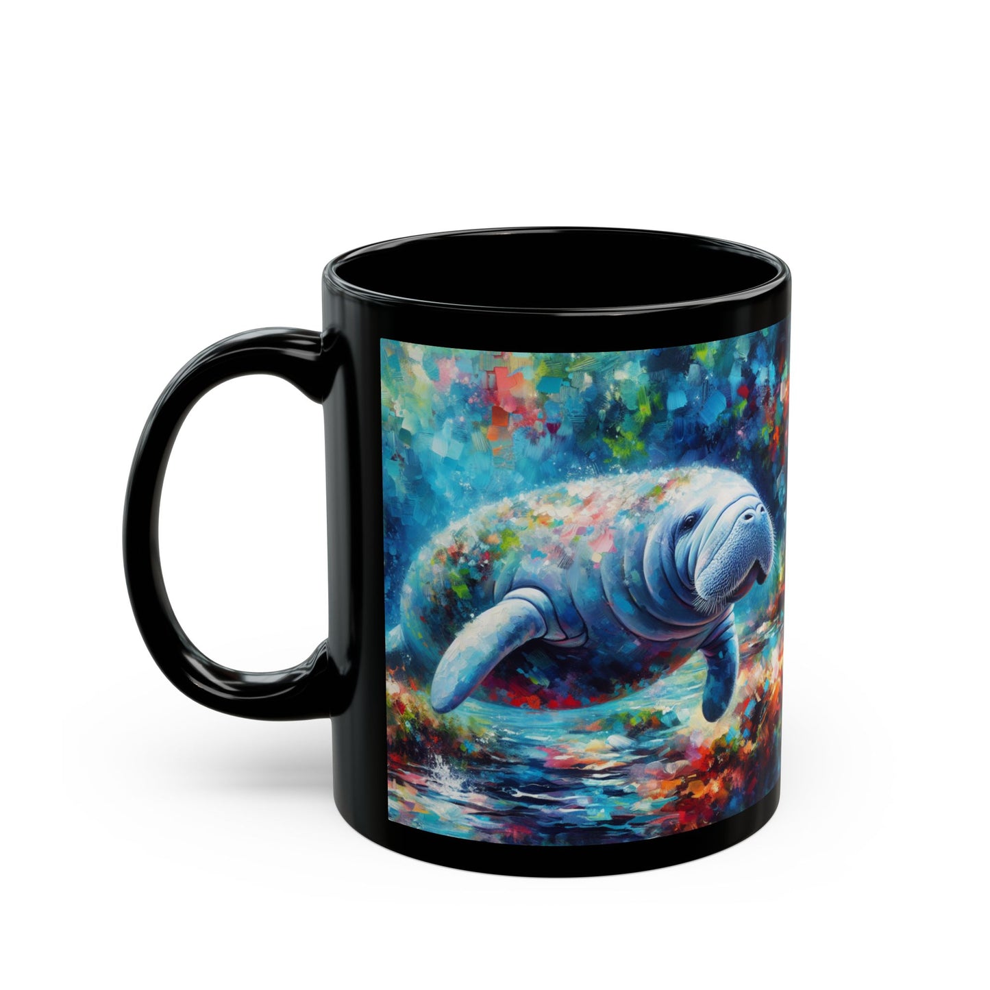 Manatee Garden - Black Mug (11oz, 15oz)