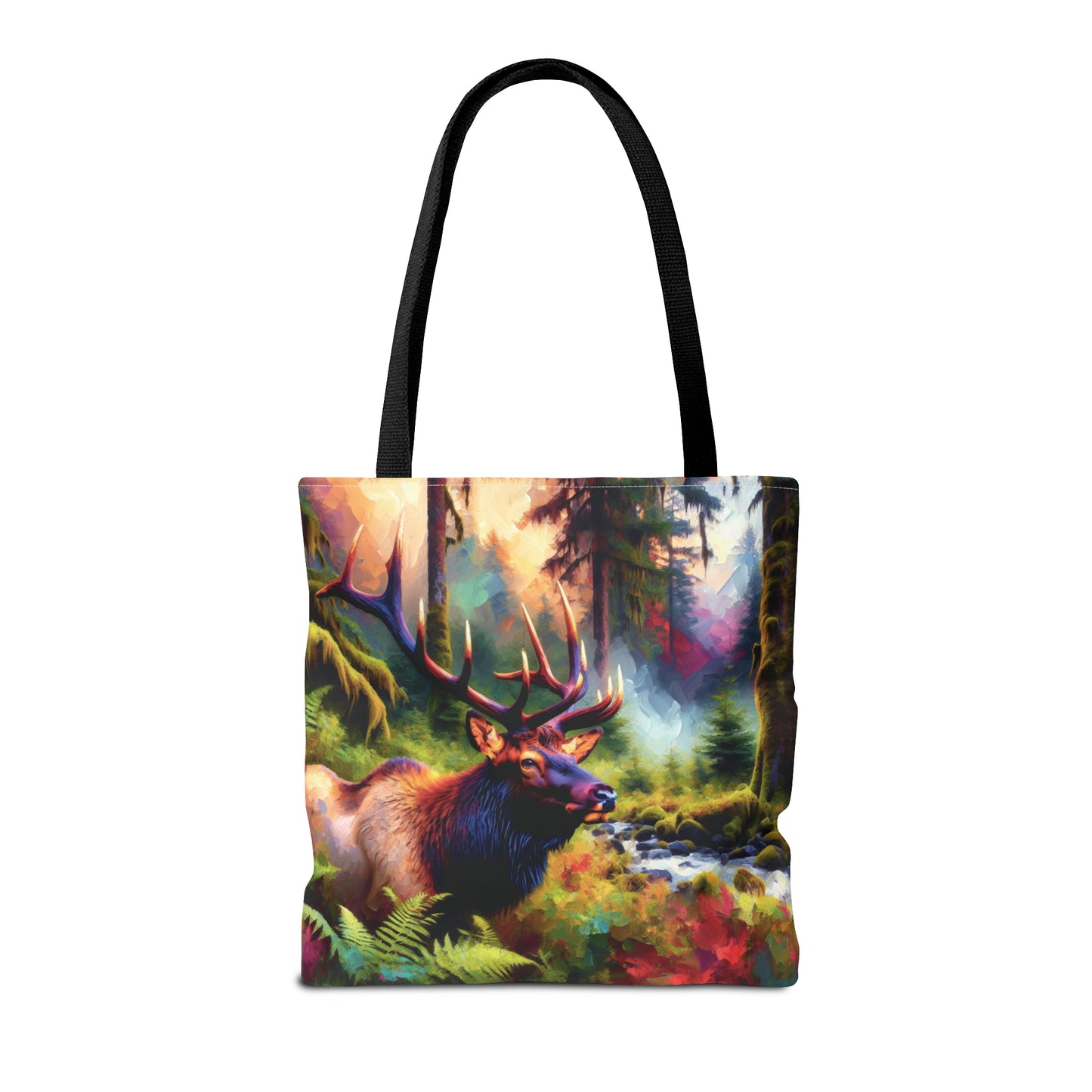 Roosevelt Elk in Hoh Rainforest - Tote Bag
