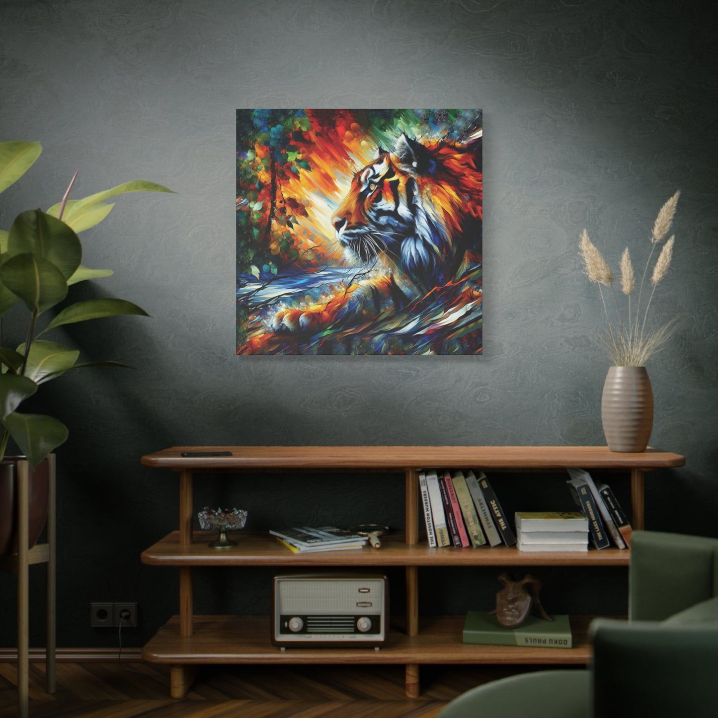 Tiger Art Print - Tiger Focus Expressionist Canvas Wall Art