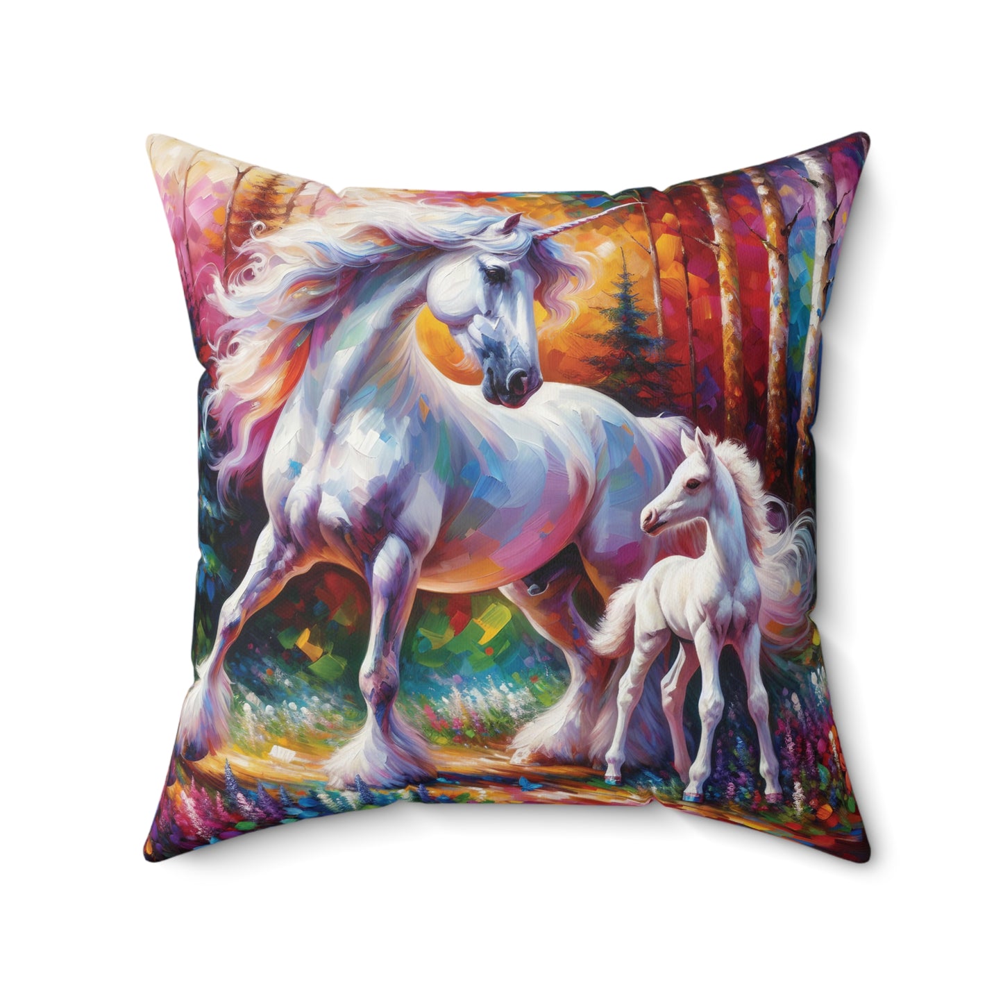 Unicorn Dad - Square Throw Pillows
