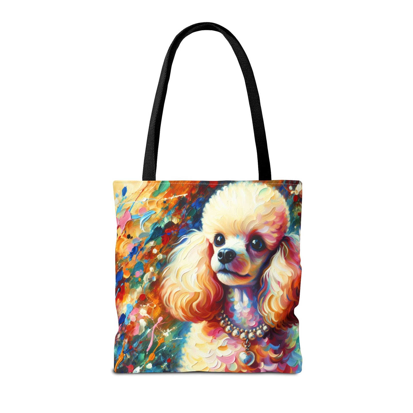 Cream Poodle with Pearls Tote Bag