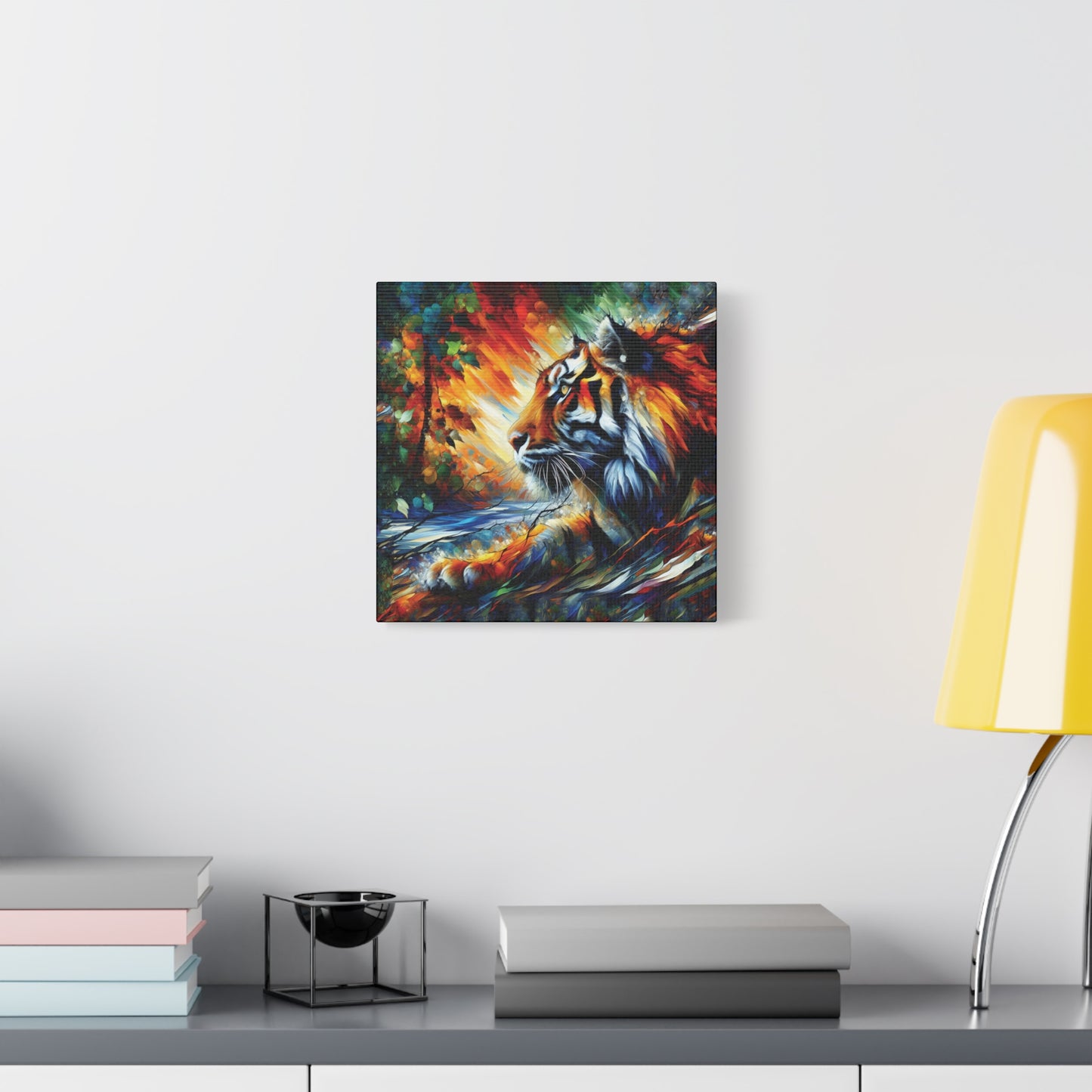 Tiger Art Print - Tiger Focus Expressionist Canvas Wall Art