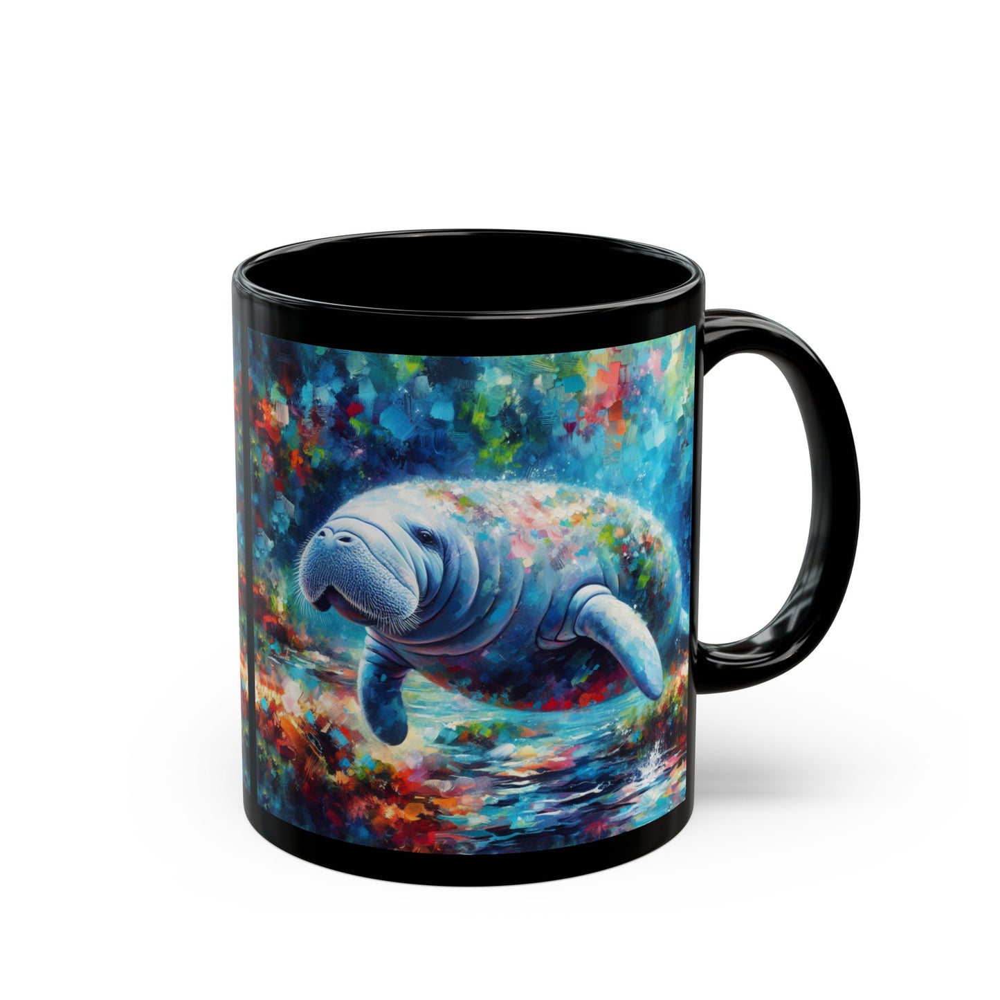 Manatee Garden - Black Mug (11oz, 15oz)