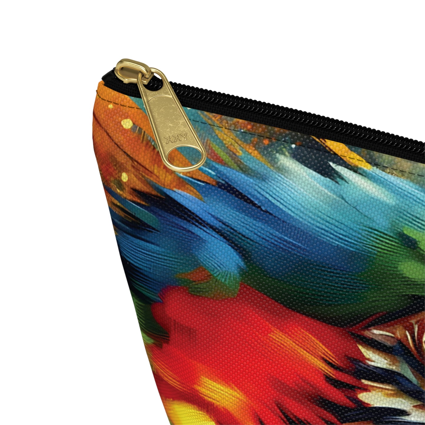 Scarlet Macaw T-bottom Pouch | Perfect for Parrot Lovers, Gift for Pet Owners, Travel Accessory, Makeup Bag, Organizer