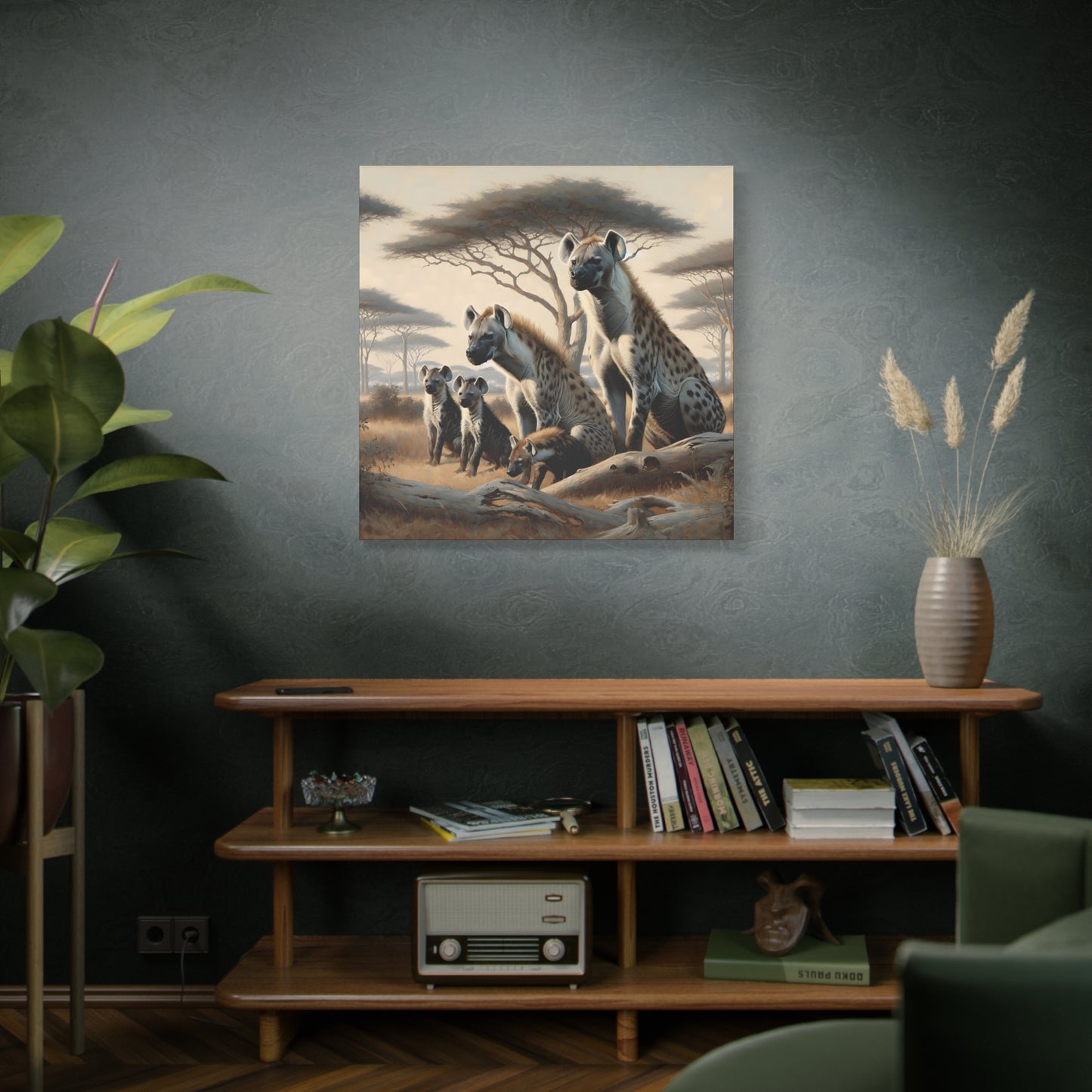 Hyena Family Canvas Art Print