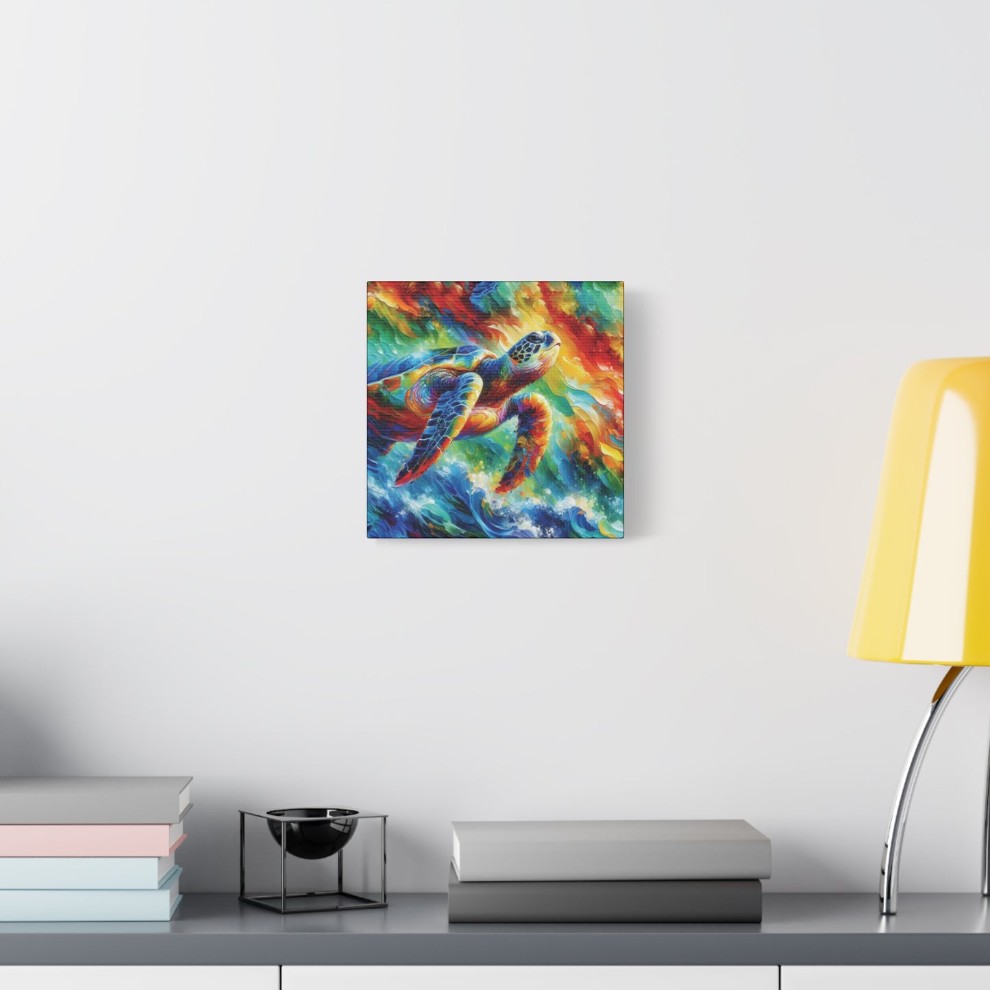Canvas Wall Art - Sea Turtle Heading for the Light