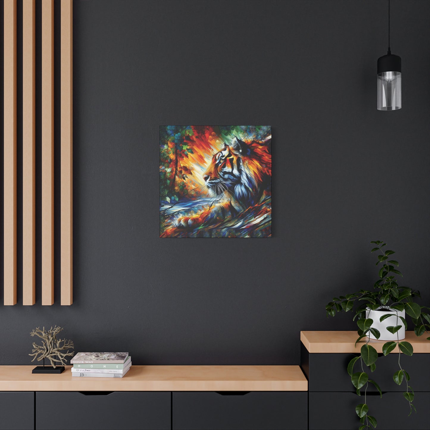 Tiger Art Print - Tiger Focus Expressionist Canvas Wall Art