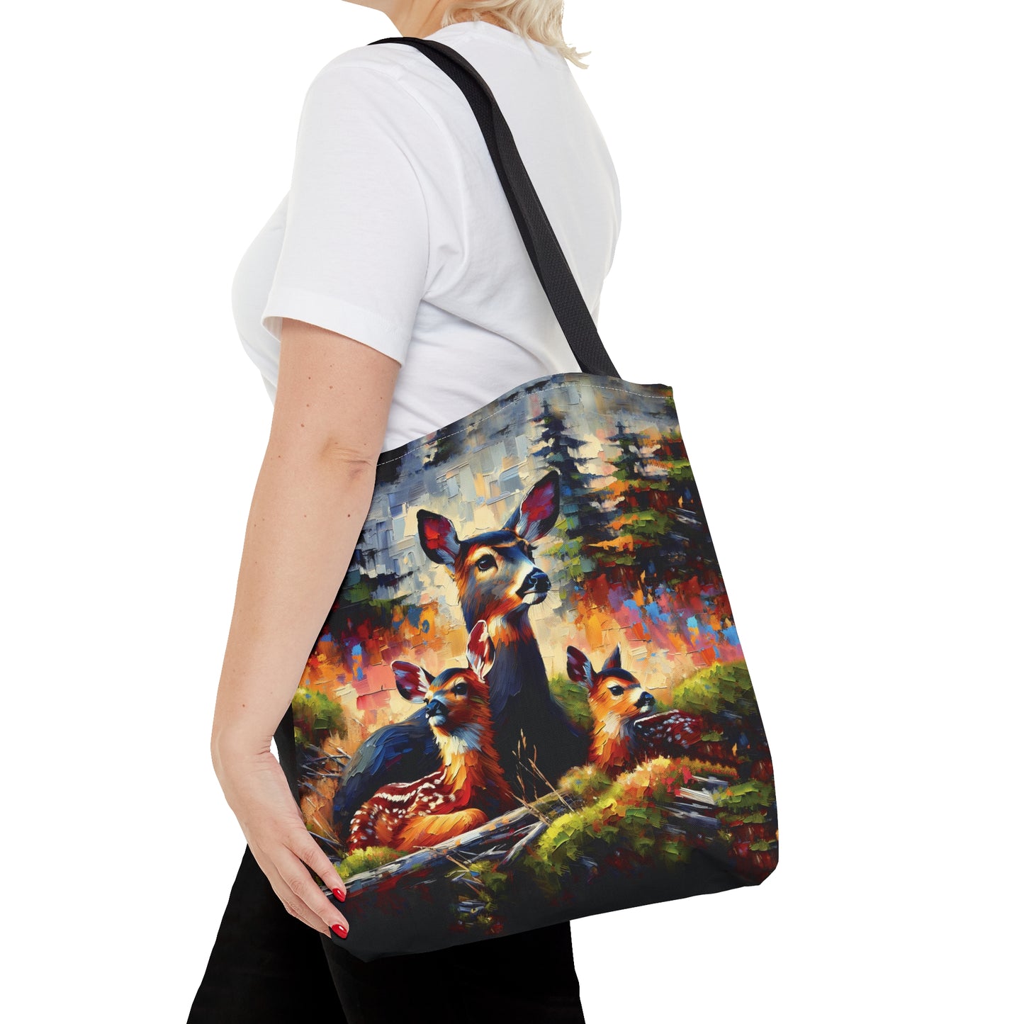 Black Tail Doe with Fawns - Tote Bag
