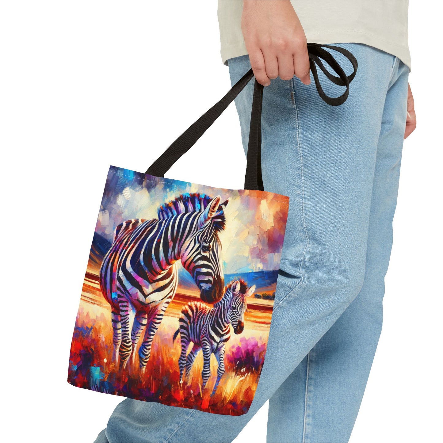 Zebra and Foal Tote Bag