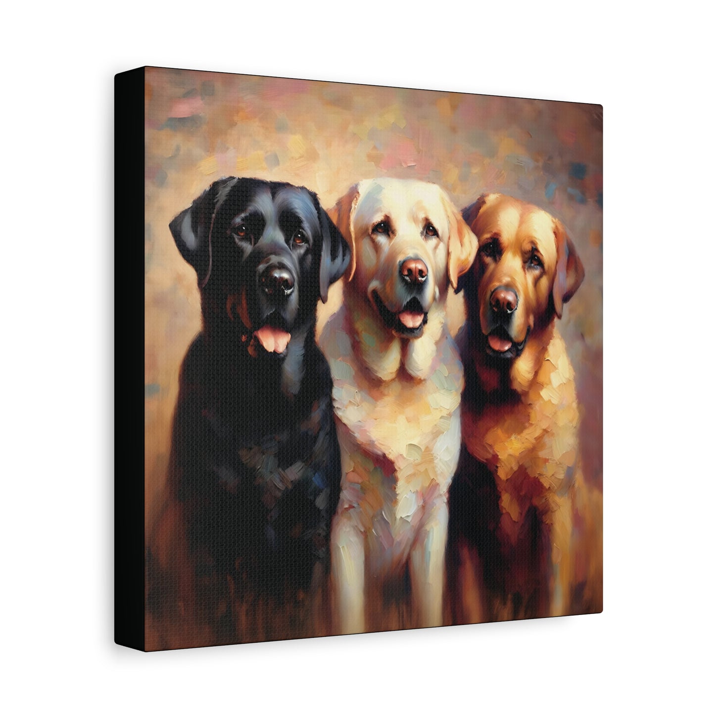 Canvas Print Labrador Retriever Trio Impressionist Style Art
