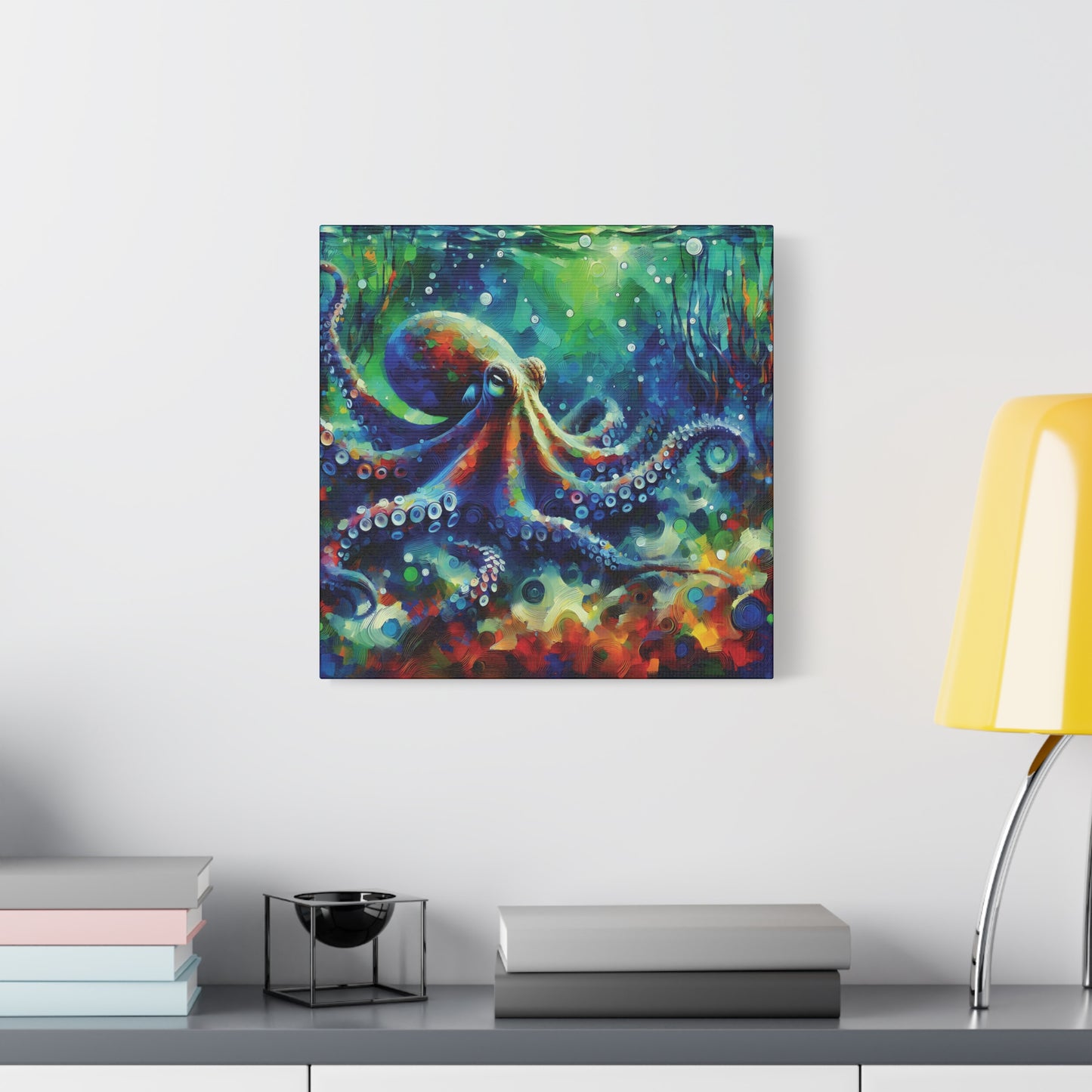 Canvas Wall Art - Octopus Garden Expressionist Style