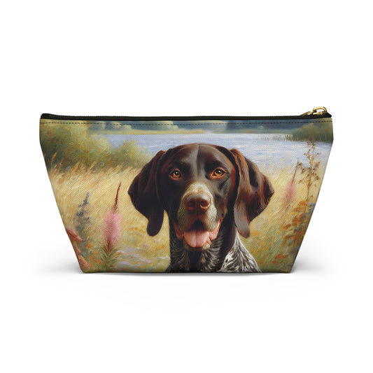 German Shorthair Pointer T-bottom Pouch | Perfect for Dog Lovers, Gift for Pointer Moms, Travel Accessory, Makeup Bag, Organizer