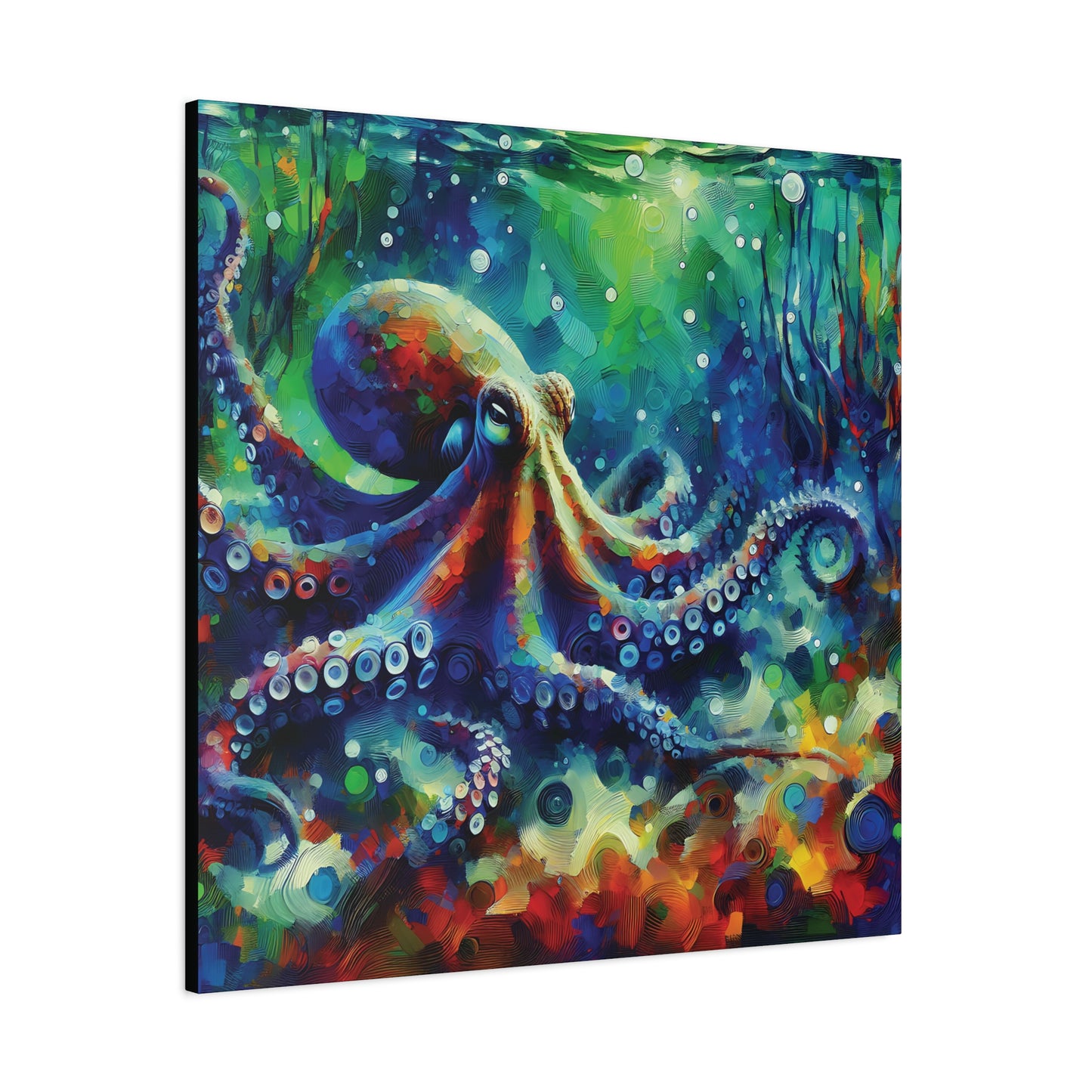 Canvas Wall Art - Octopus Garden Expressionist Style