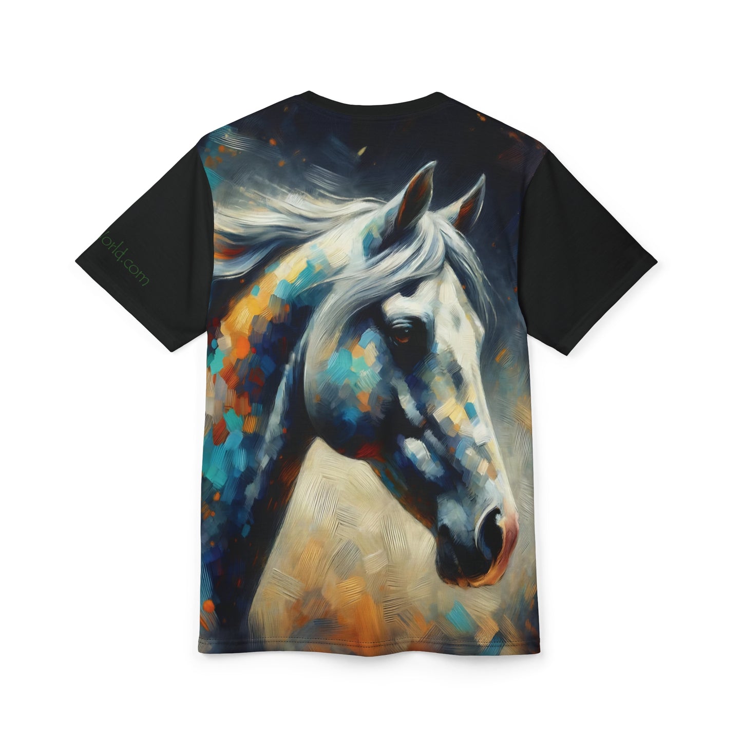 Dapple Grey Mare Vibrant Art Tee | Colorful Unisex Cut & Sew T-Shirt, Wildlife Apparel, Unique Graphic Tee, Birthday Gift
