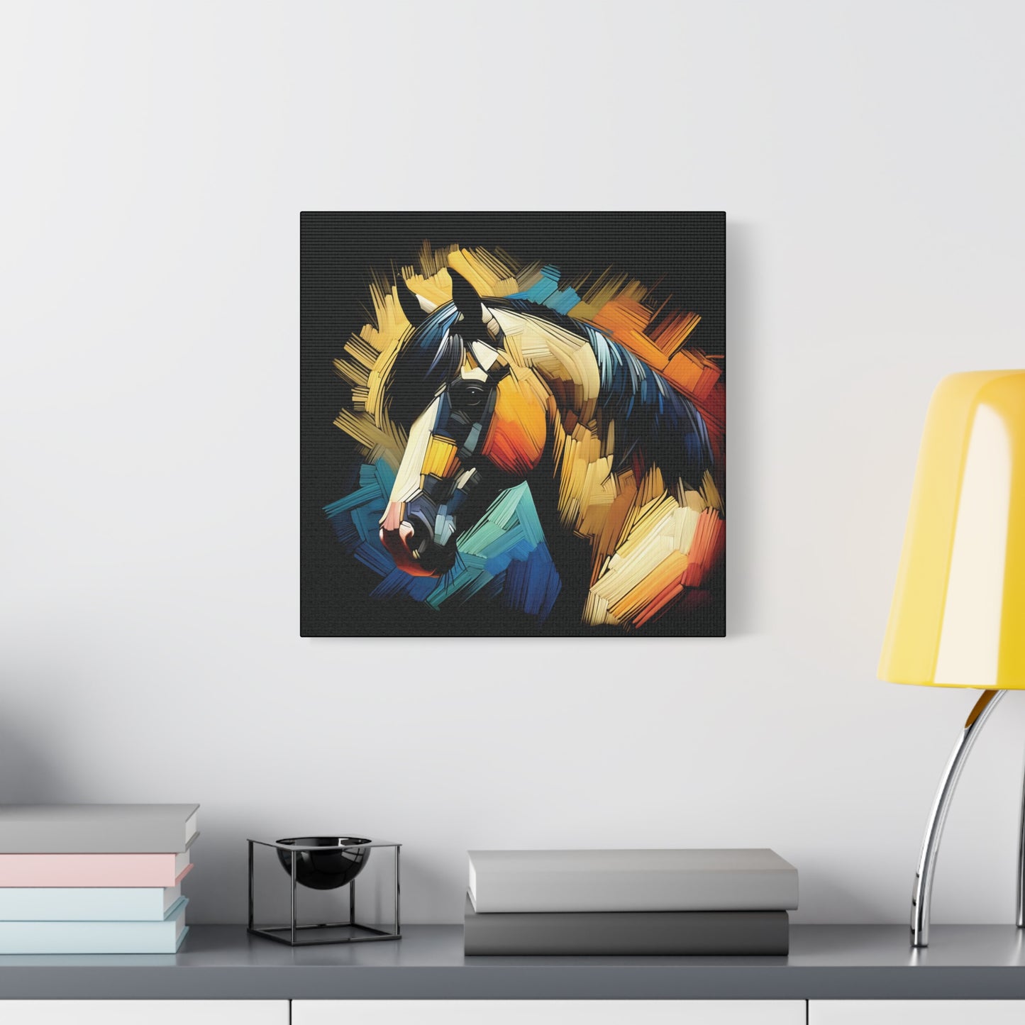 Horse Canvas Print - Bold Buckskin Horse Expressionist Canvas Wall Art