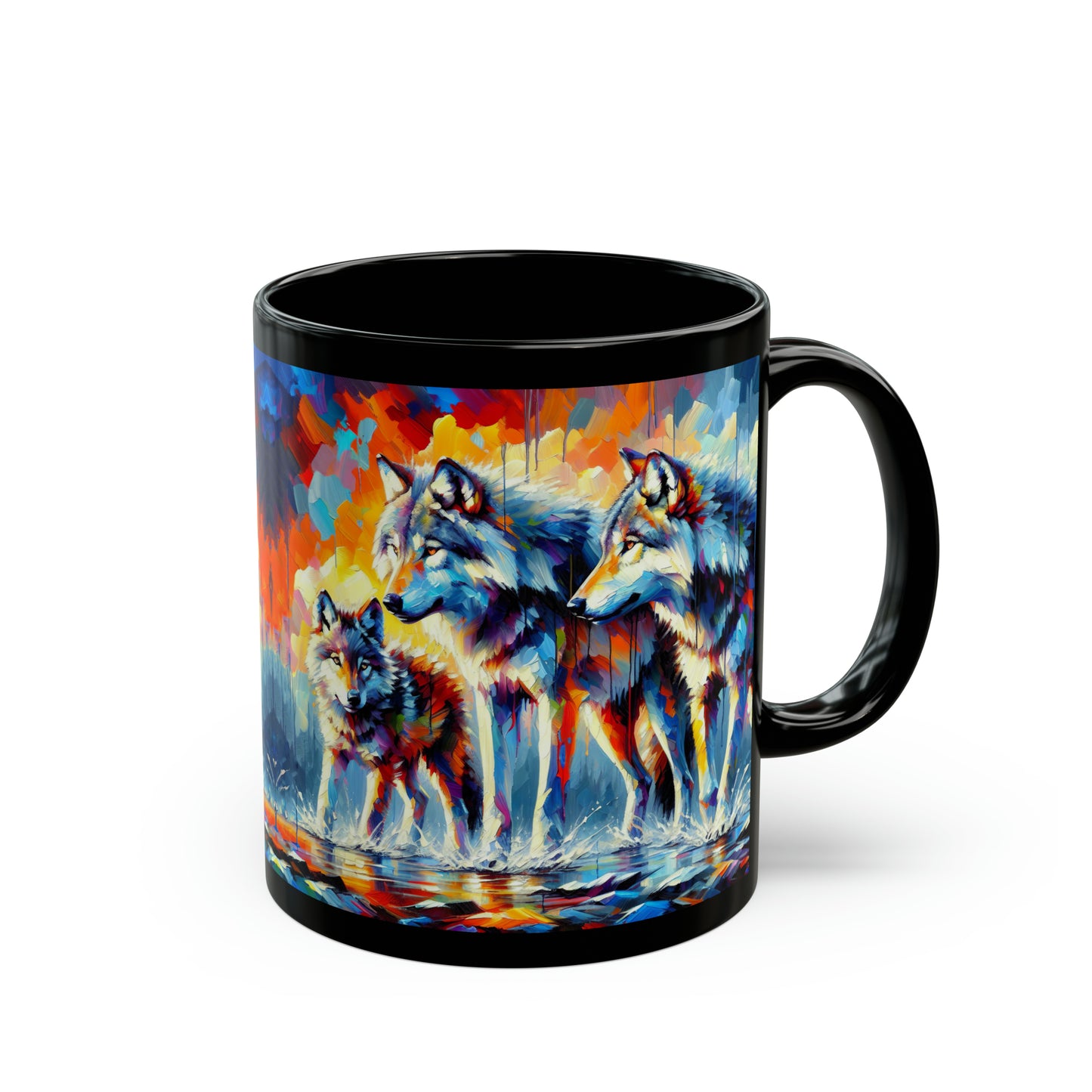 Reigning Wolves - Black Mugs (11oz, 15oz)