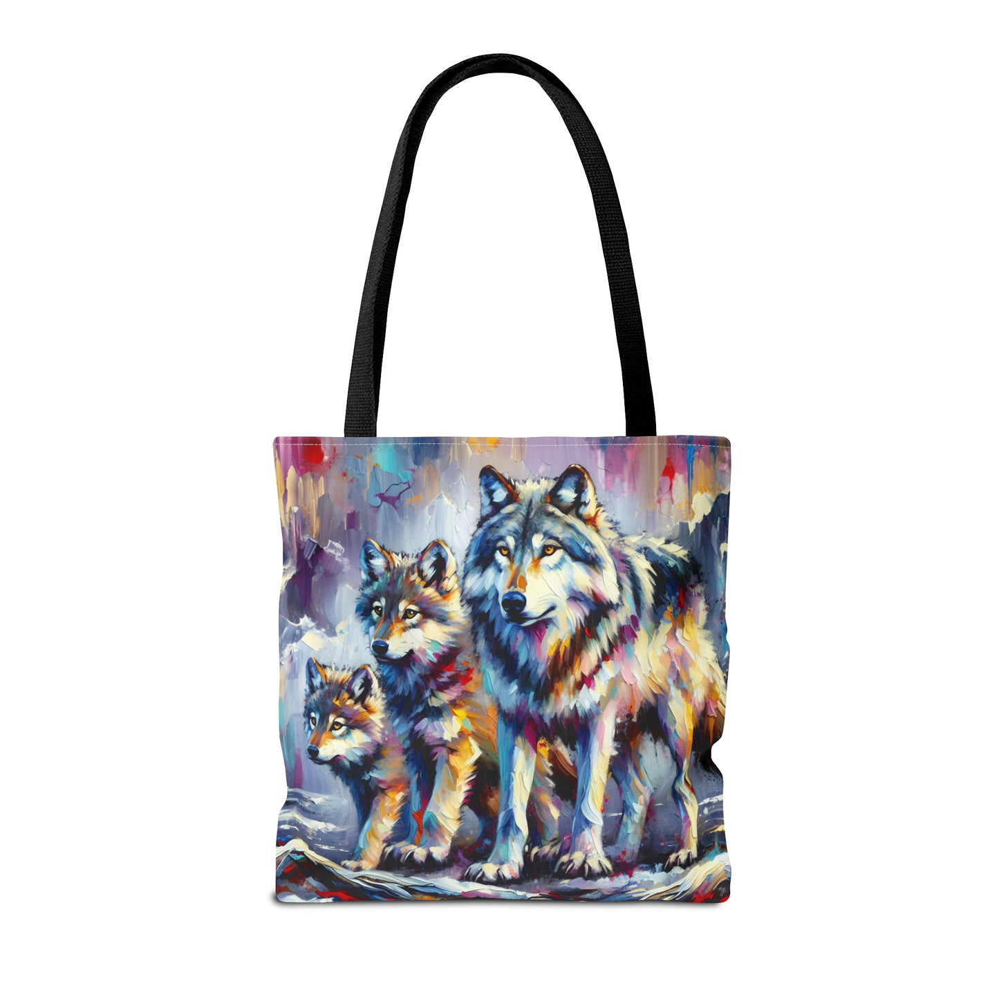 Wolf with Juveniles - Tote Bag