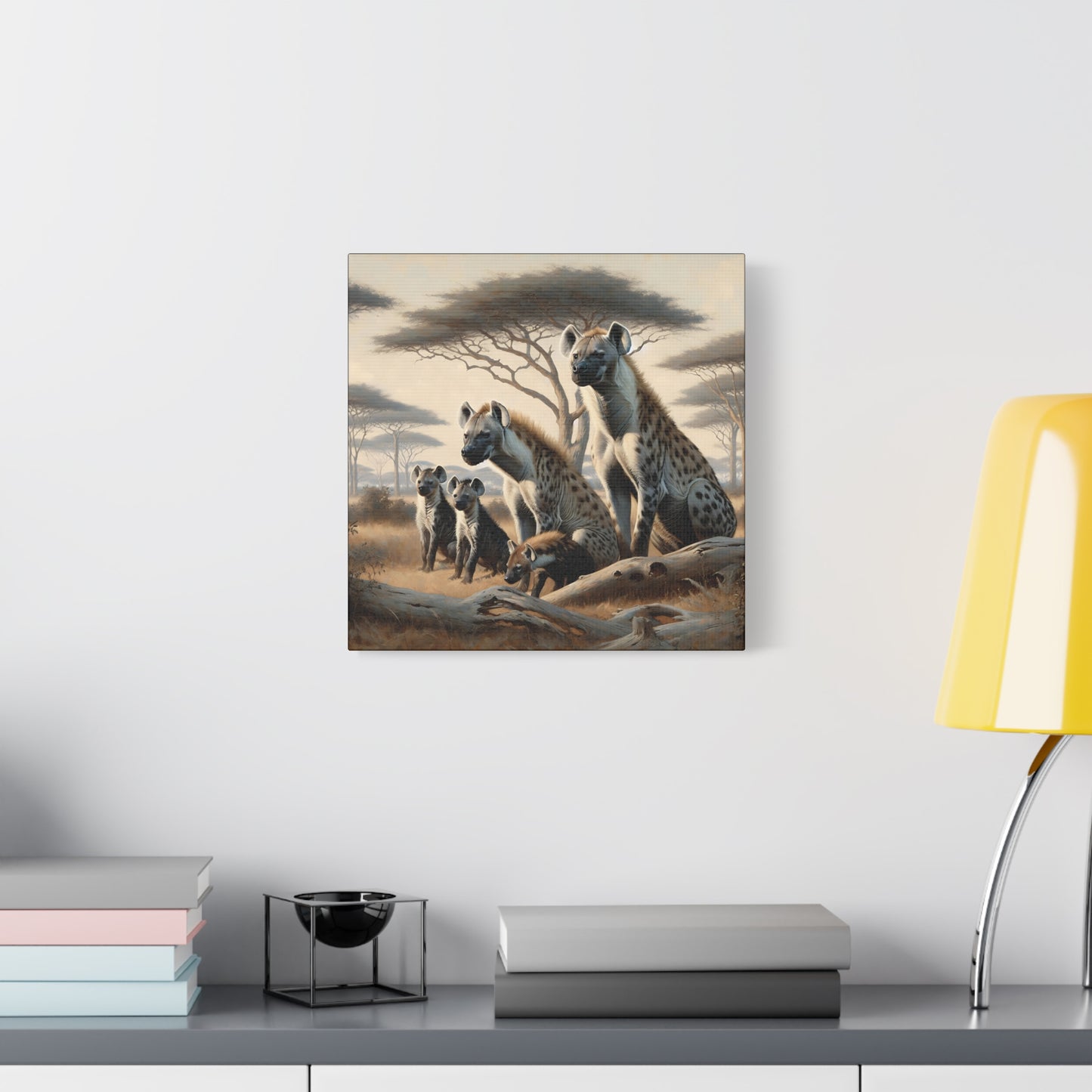 Hyena Family Canvas Art Print