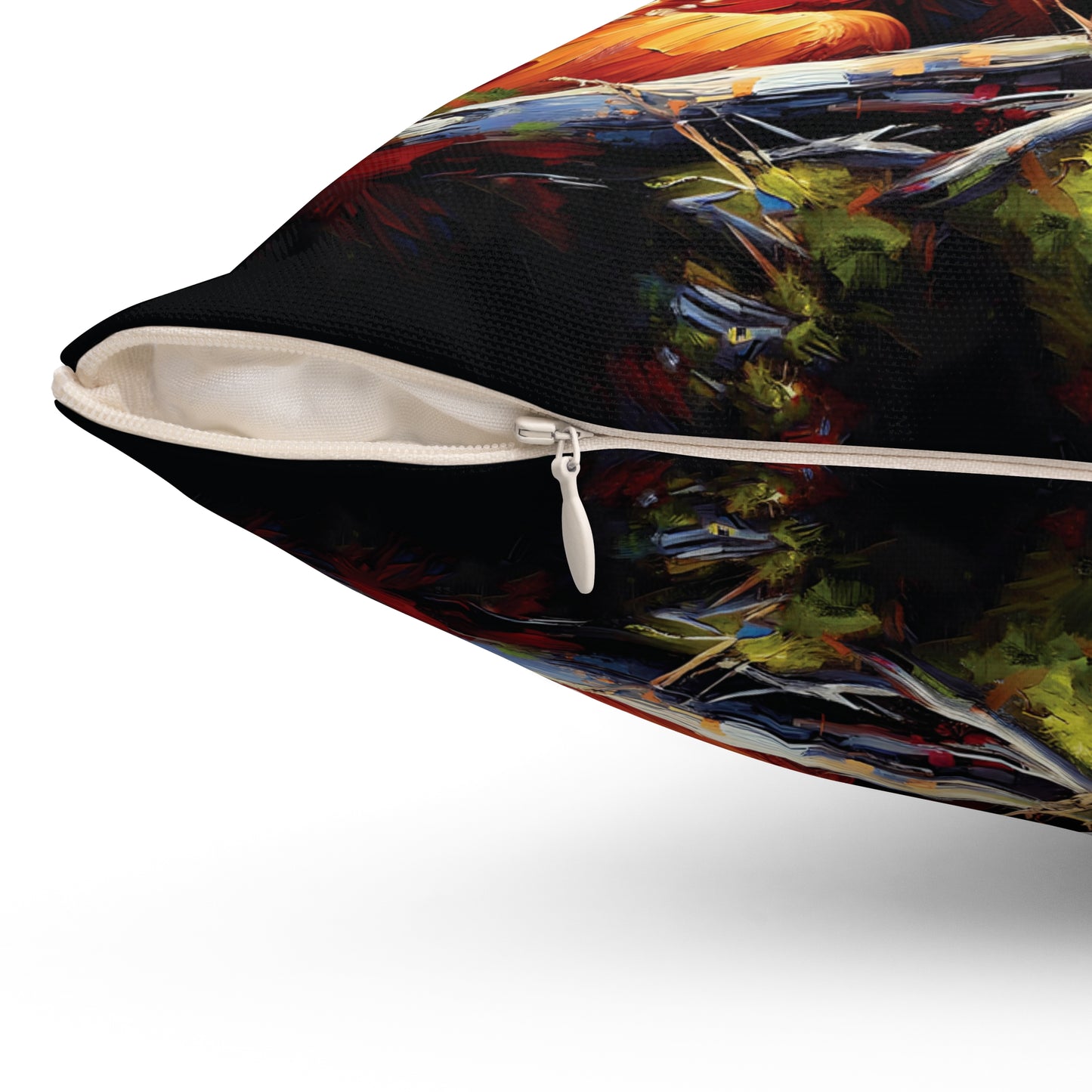 Black Tail Doe with Fawns - Square Throw Pillows