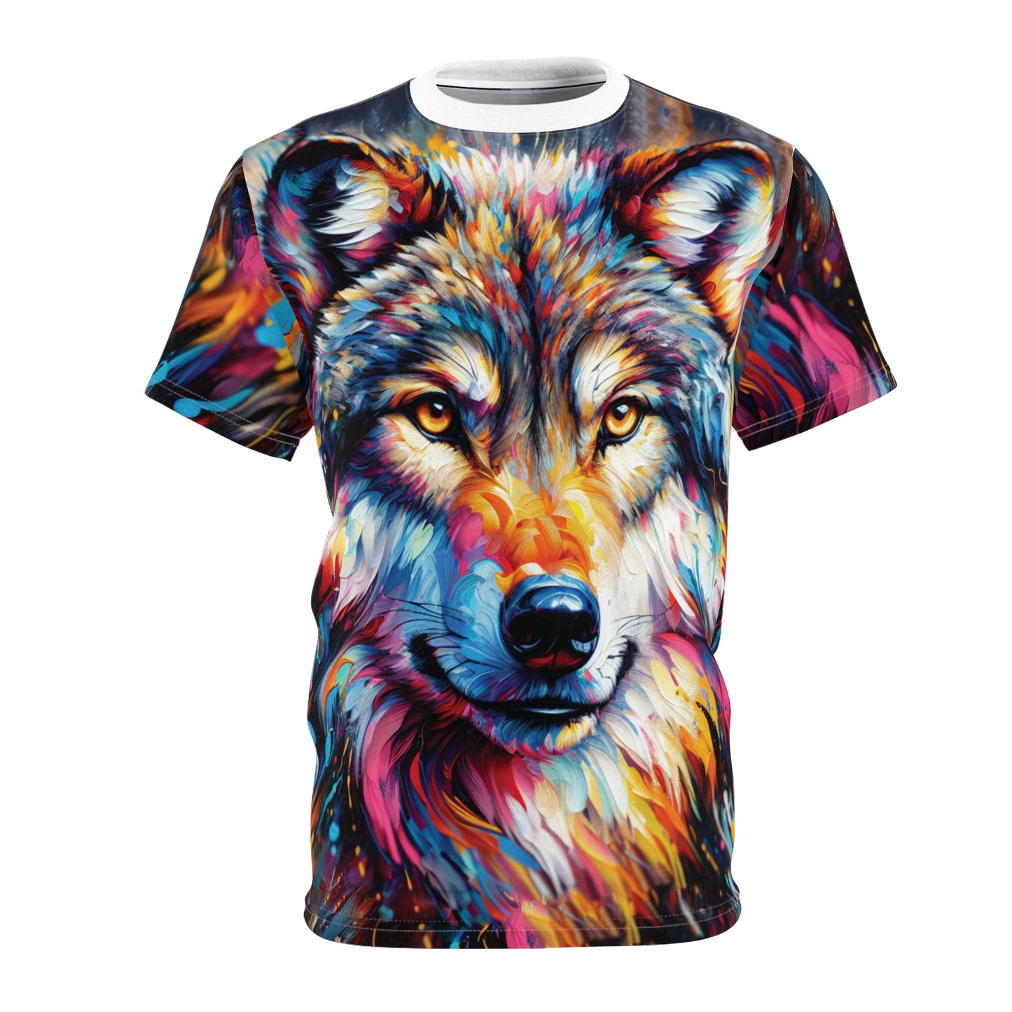Wolf Portrait Unisex Cut & Sew All Over Print Tee