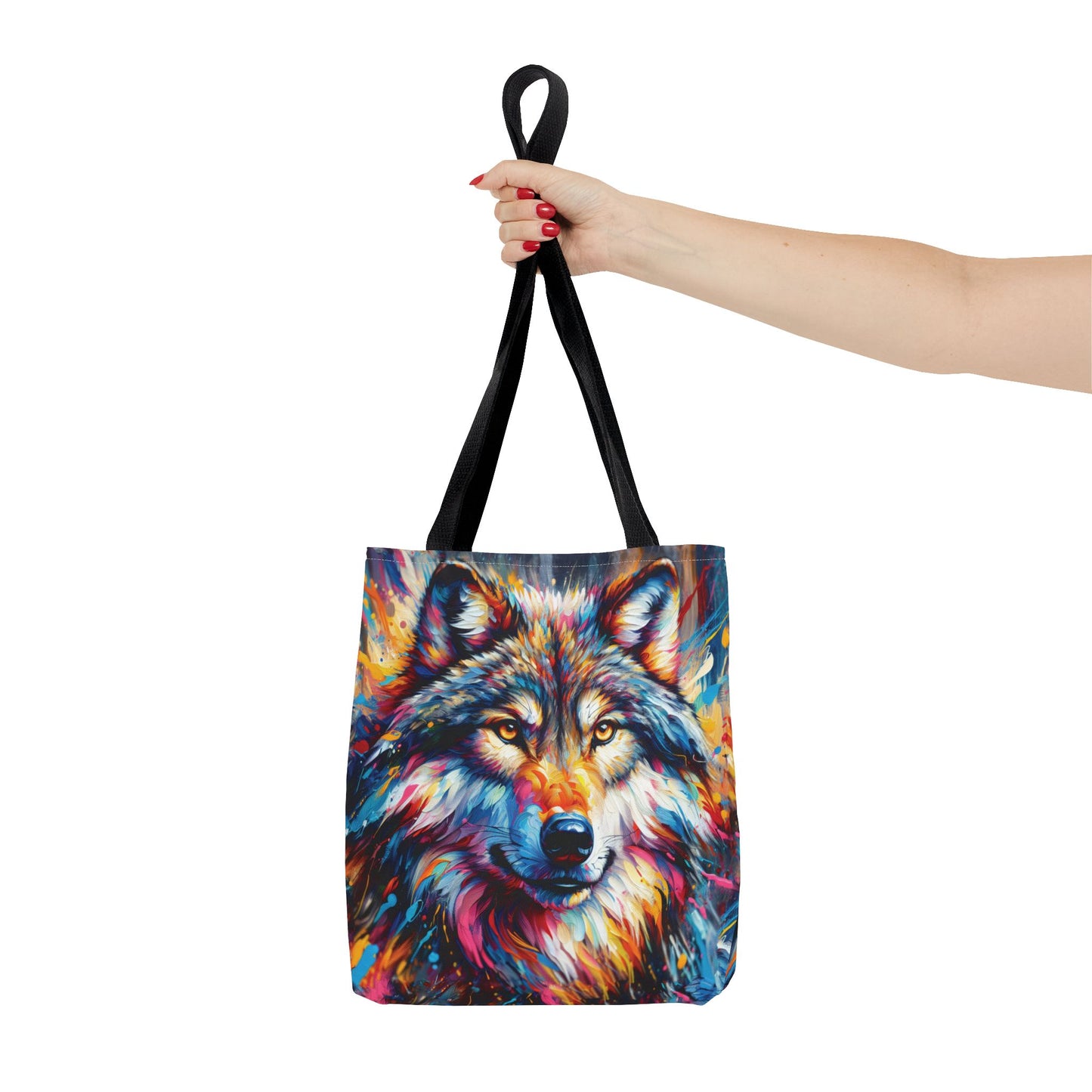 Alpha Wolf Tote Bag - Expressionist Art Style
