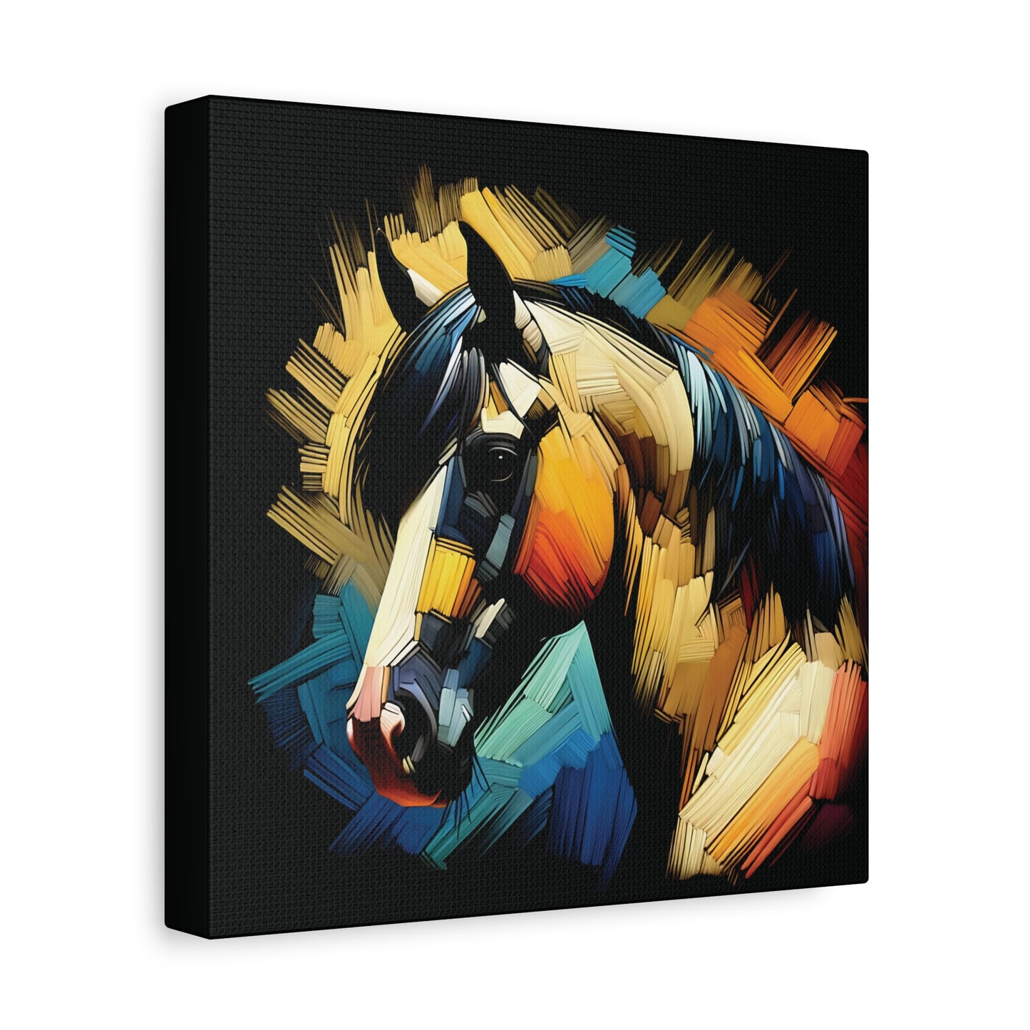 Horse Canvas Print - Bold Buckskin Horse Expressionist Canvas Wall Art