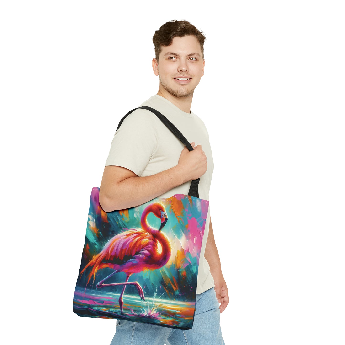 Lone Flamingo - Tote Bag