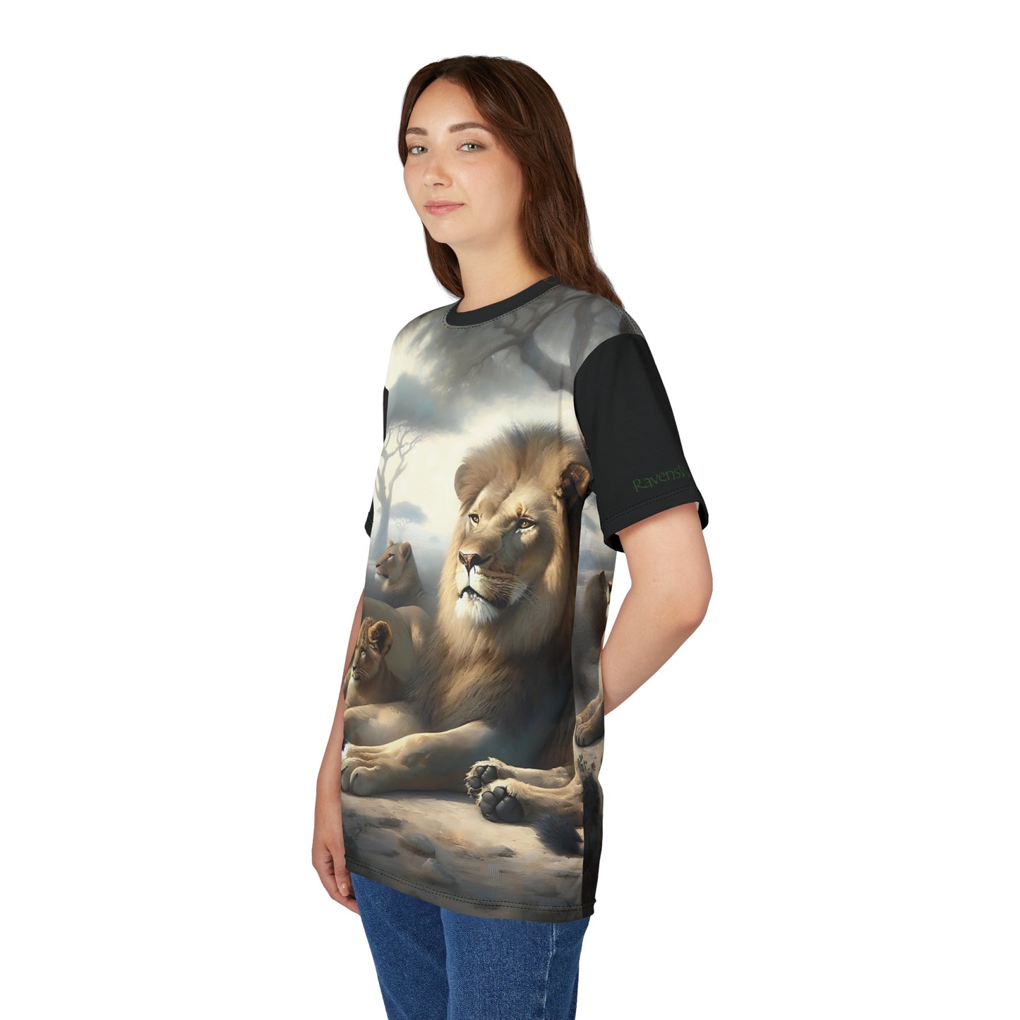 Lion's Pride Art Tee | Colorful Unisex Cut & Sew T-Shirt, Wildlife Apparel, Unique Graphic Tee, Birthday Gift
