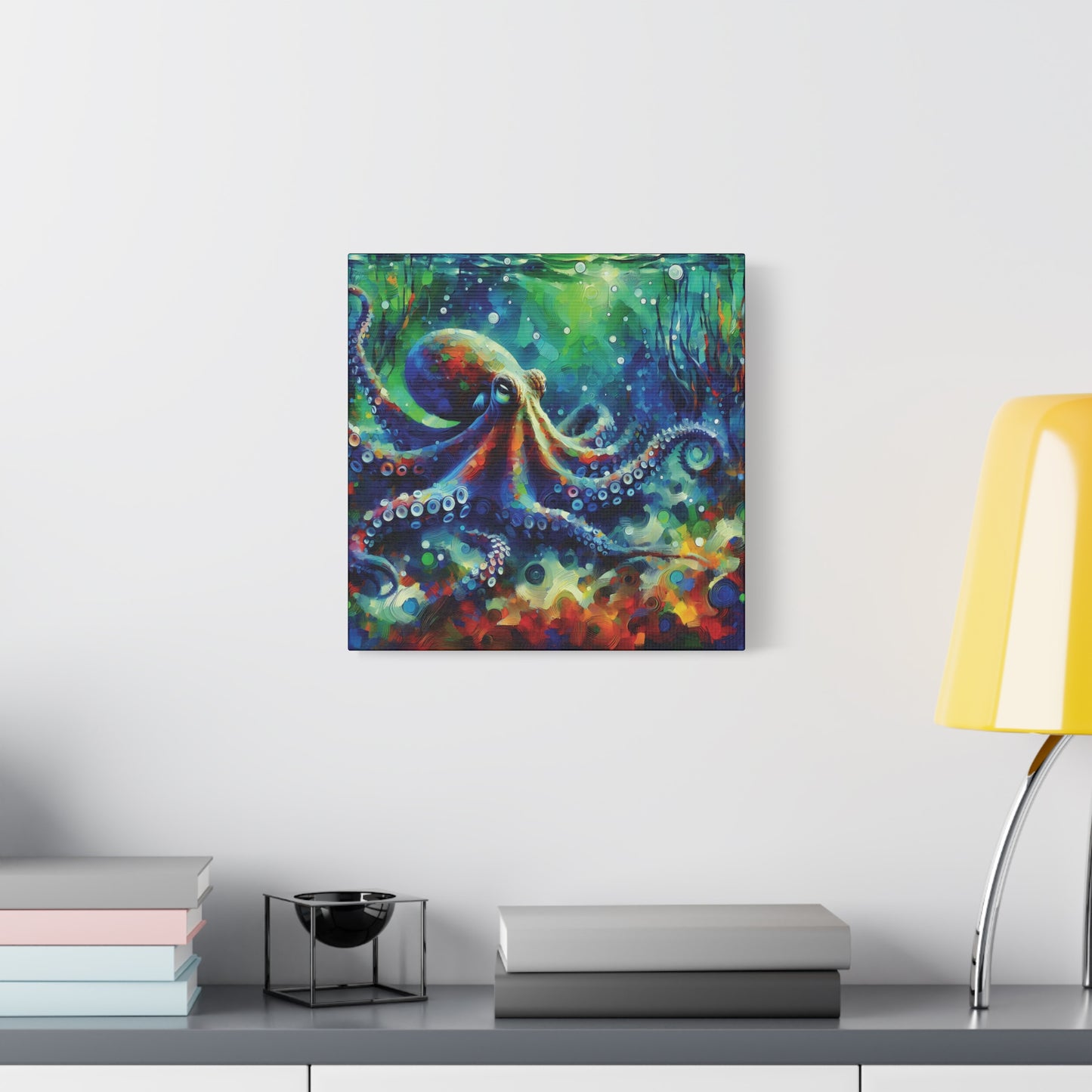 Canvas Wall Art - Octopus Garden Expressionist Style