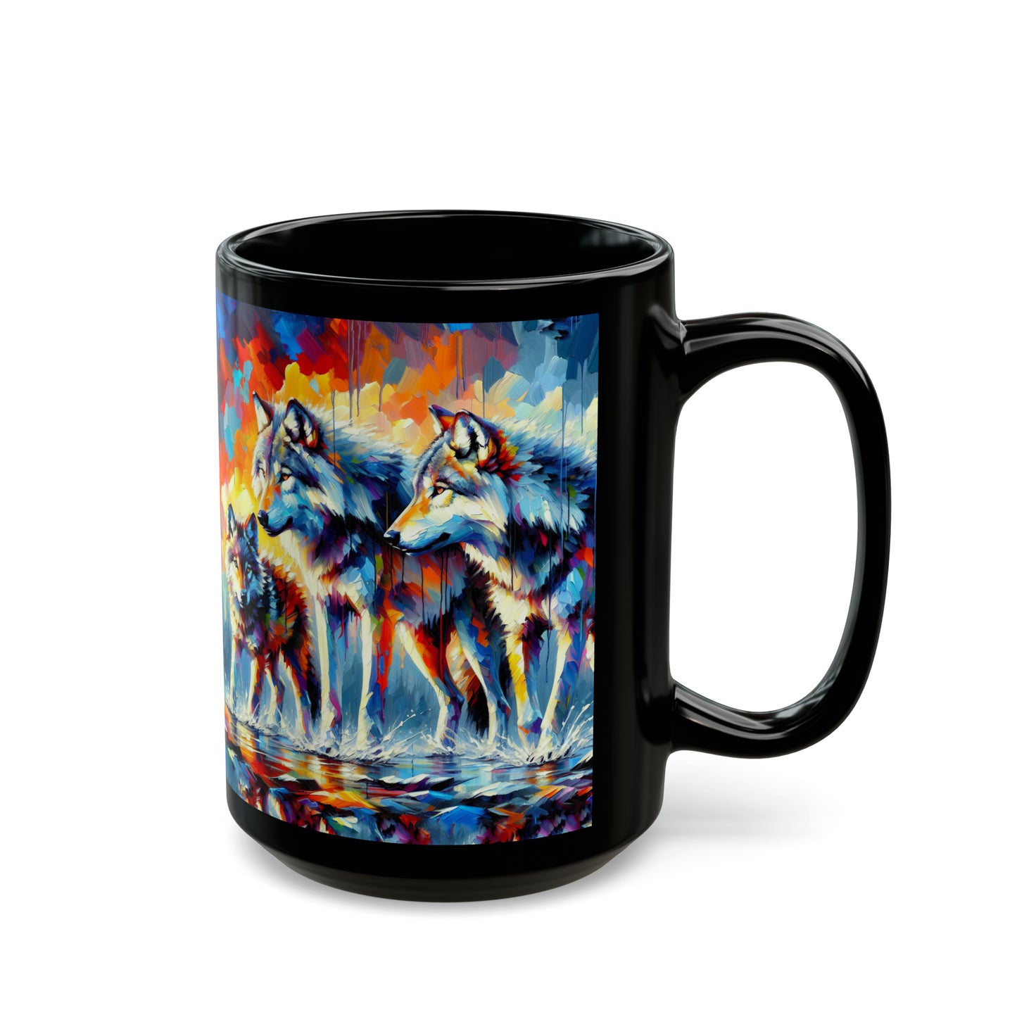 Reigning Wolves - Black Mugs (11oz, 15oz)
