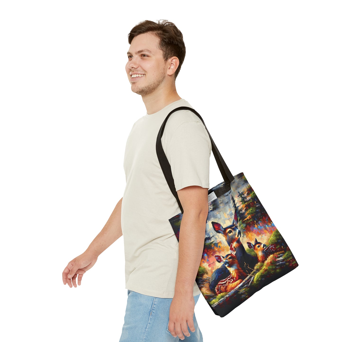 Black Tail Doe with Fawns - Tote Bag