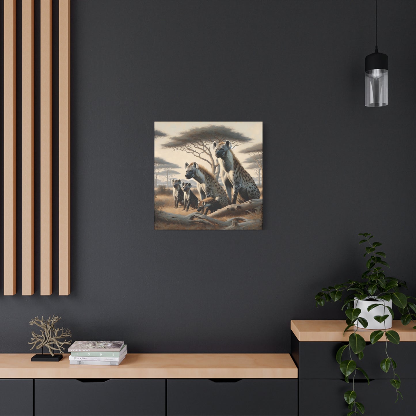 Hyena Family Canvas Art Print