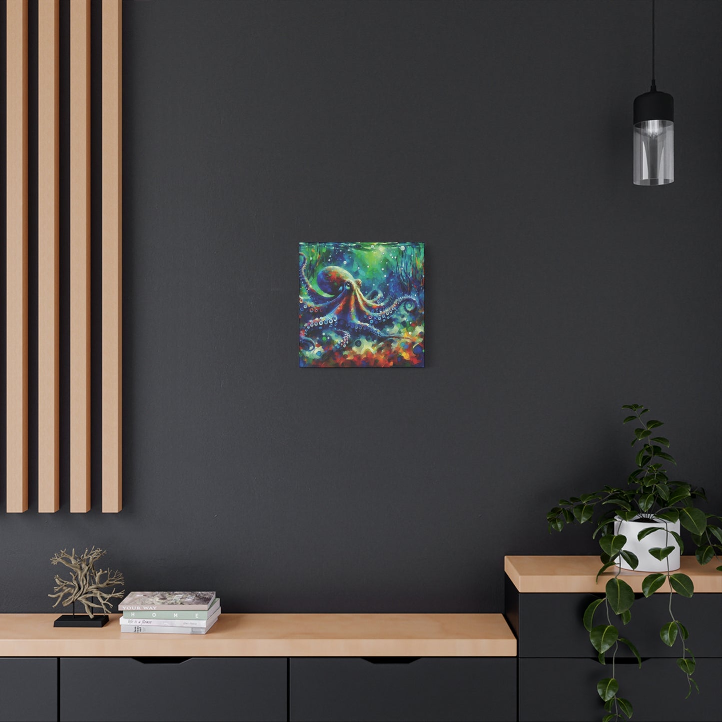 Canvas Wall Art - Octopus Garden Expressionist Style