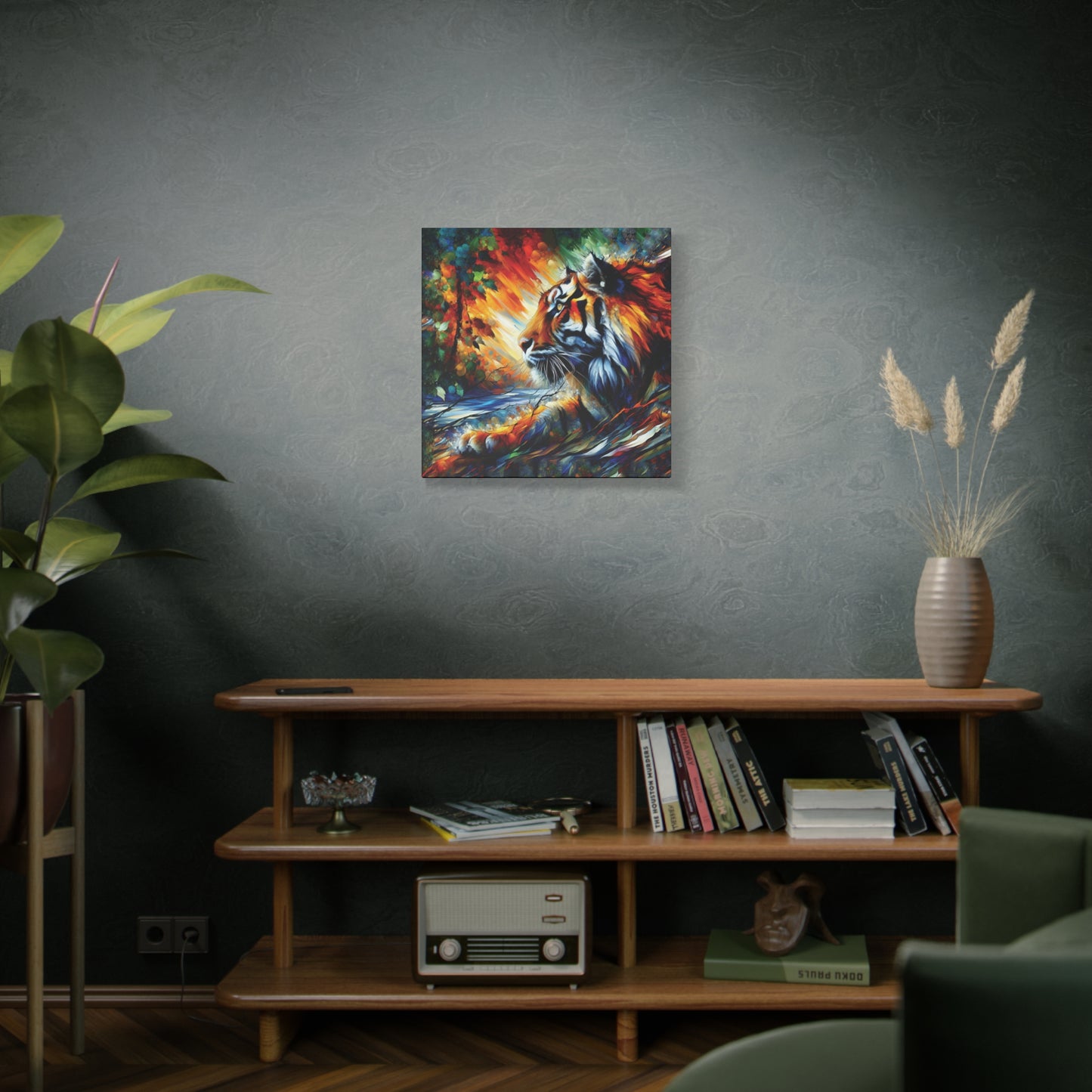 Tiger Art Print - Tiger Focus Expressionist Canvas Wall Art