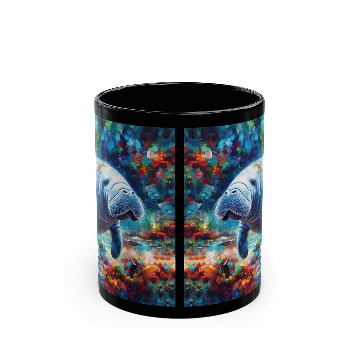 Manatee Garden - Black Mug (11oz, 15oz)