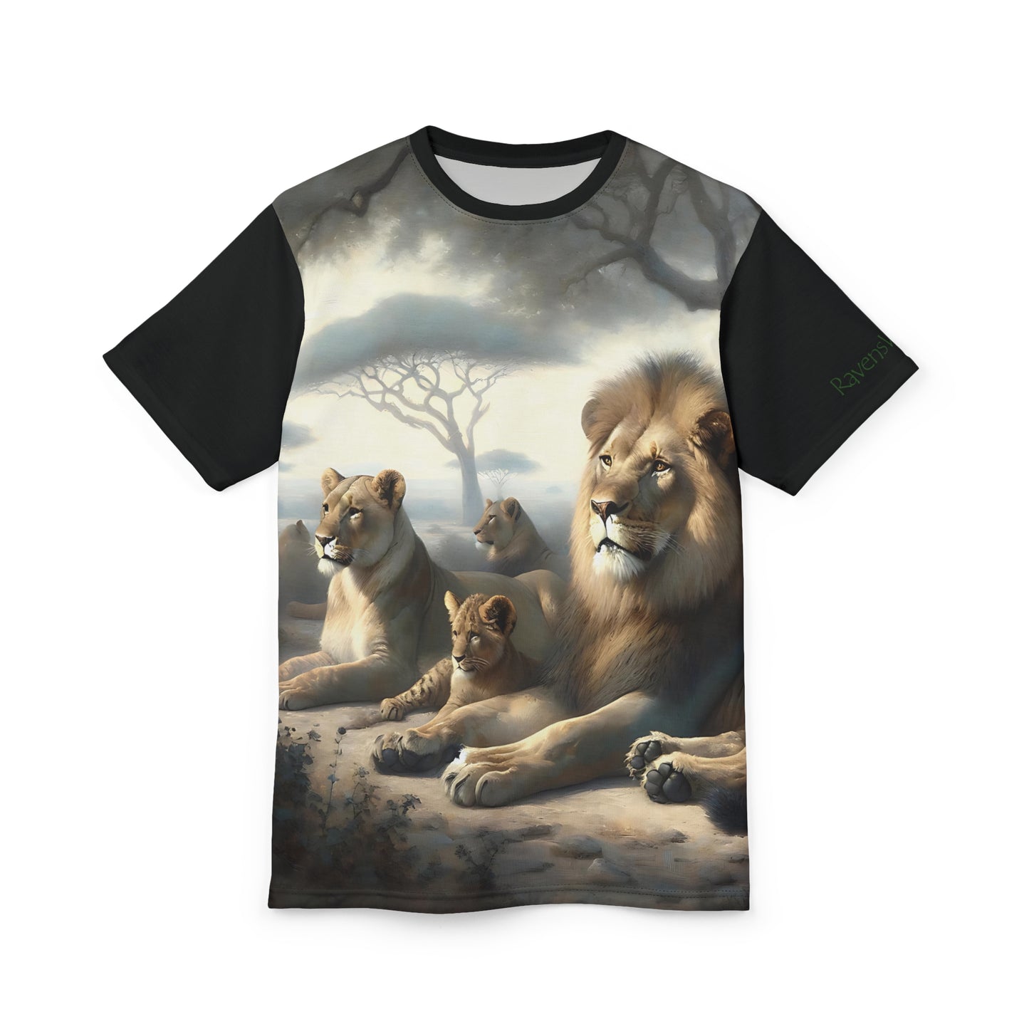 Lion's Pride Art Tee | Colorful Unisex Cut & Sew T-Shirt, Wildlife Apparel, Unique Graphic Tee, Birthday Gift