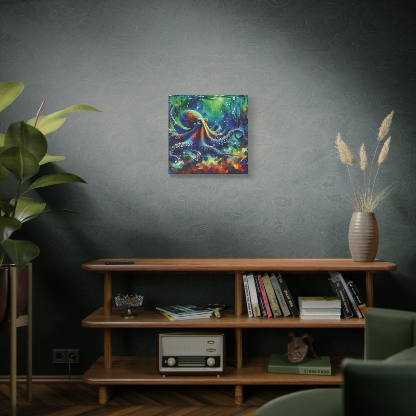 Canvas Wall Art - Octopus Garden Expressionist Style