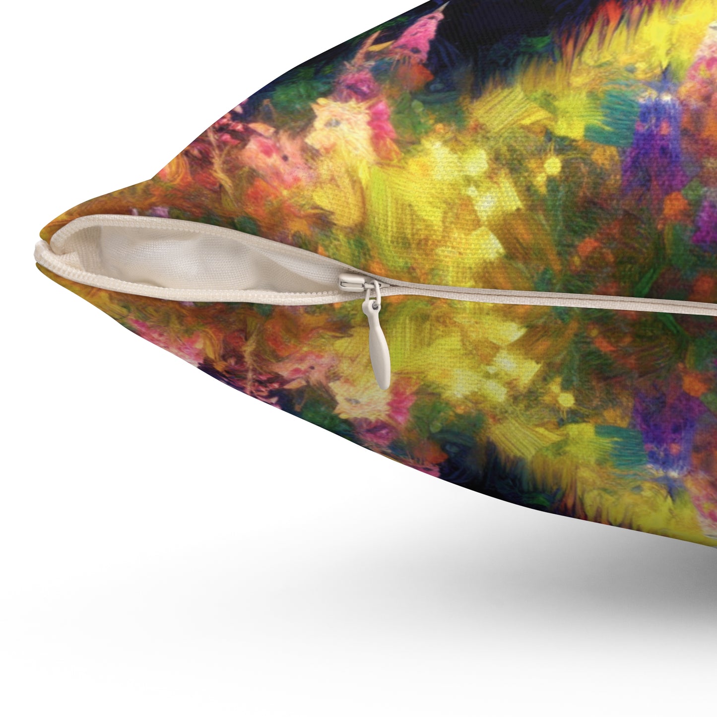 Bull Elk in Mountain Meadow - Square Throw Pillows