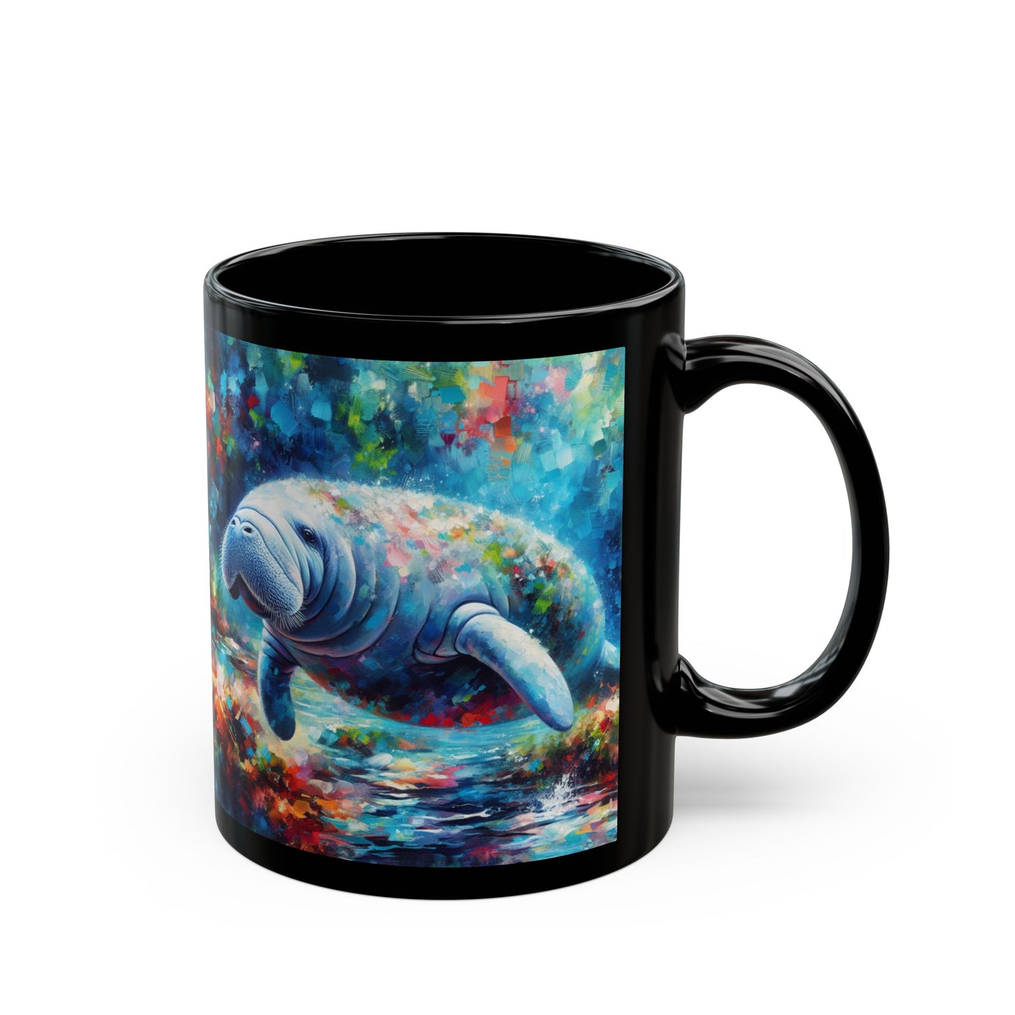 Manatee Garden - Black Mug (11oz, 15oz)
