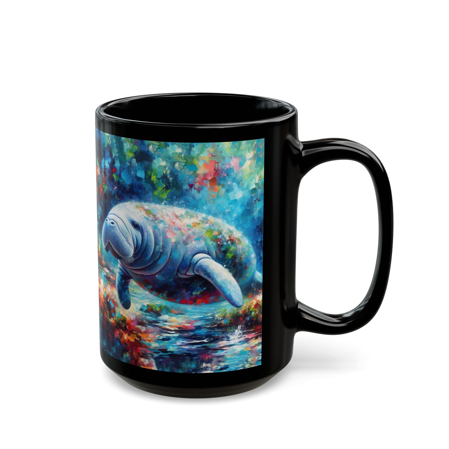 Manatee Garden - Black Mug (11oz, 15oz)